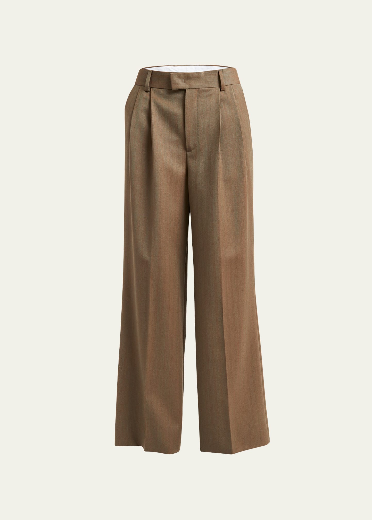 Shop Armarium Giorgia Solaro Wool Pants In Brown