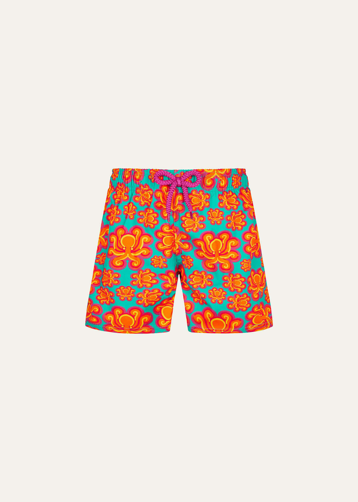 Vilebrequin Kids' Little Boy's & Boy's Poulpes Neoprene Swim Trunks In Vert Tropezien