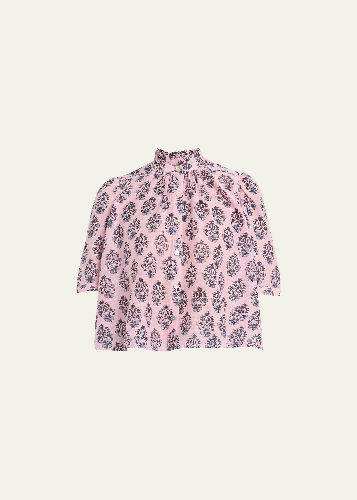 Alix of Bohemia Winnie Pink Lily Silk Shirt