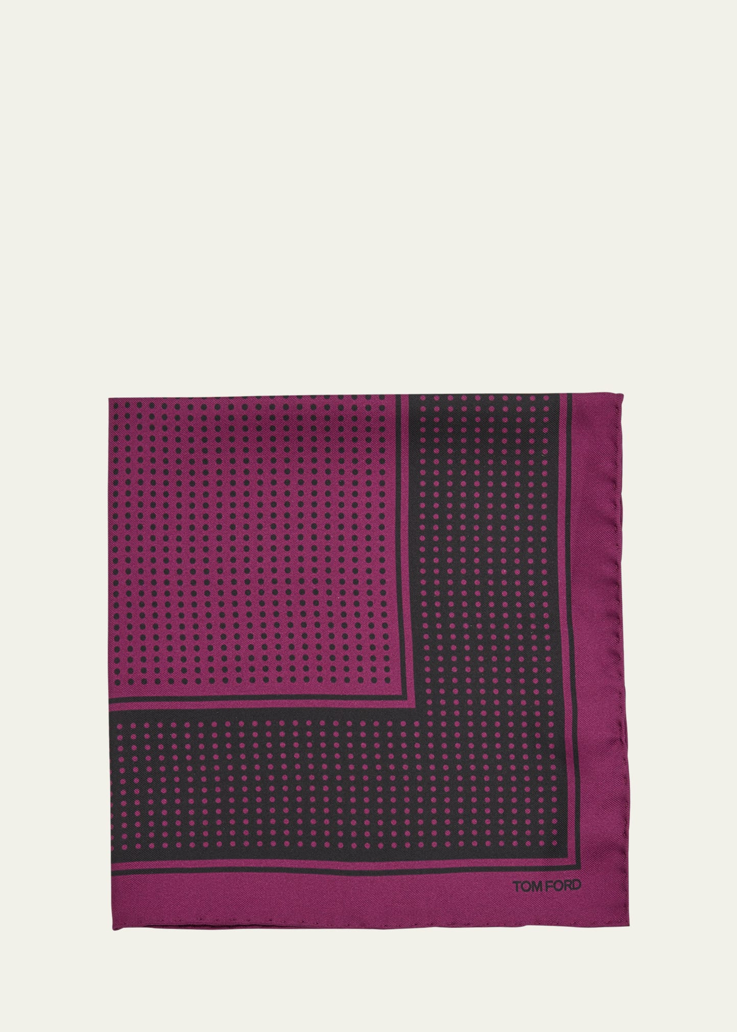 Tom Ford Men's Printed Silk Pocket Square In Violet