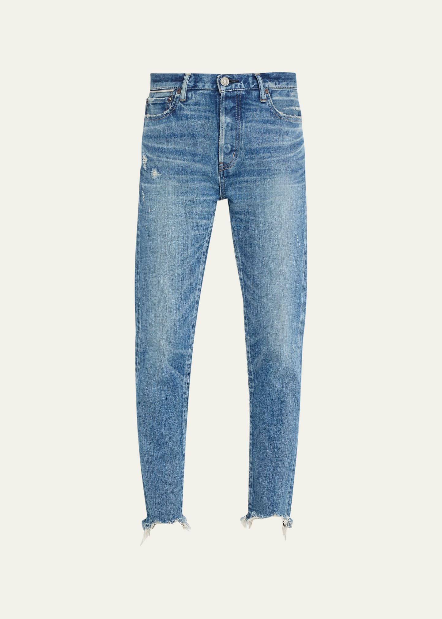 Avenal Mid-Rise Straight Tapered Jeans