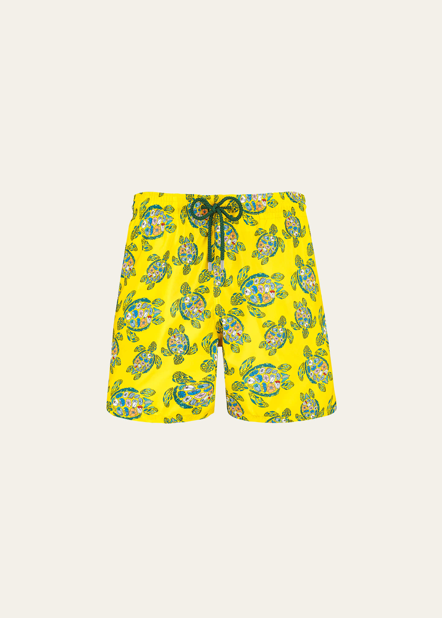 Vilebrequin Turtle-print Recycled-polyester Swim Shorts In Sun