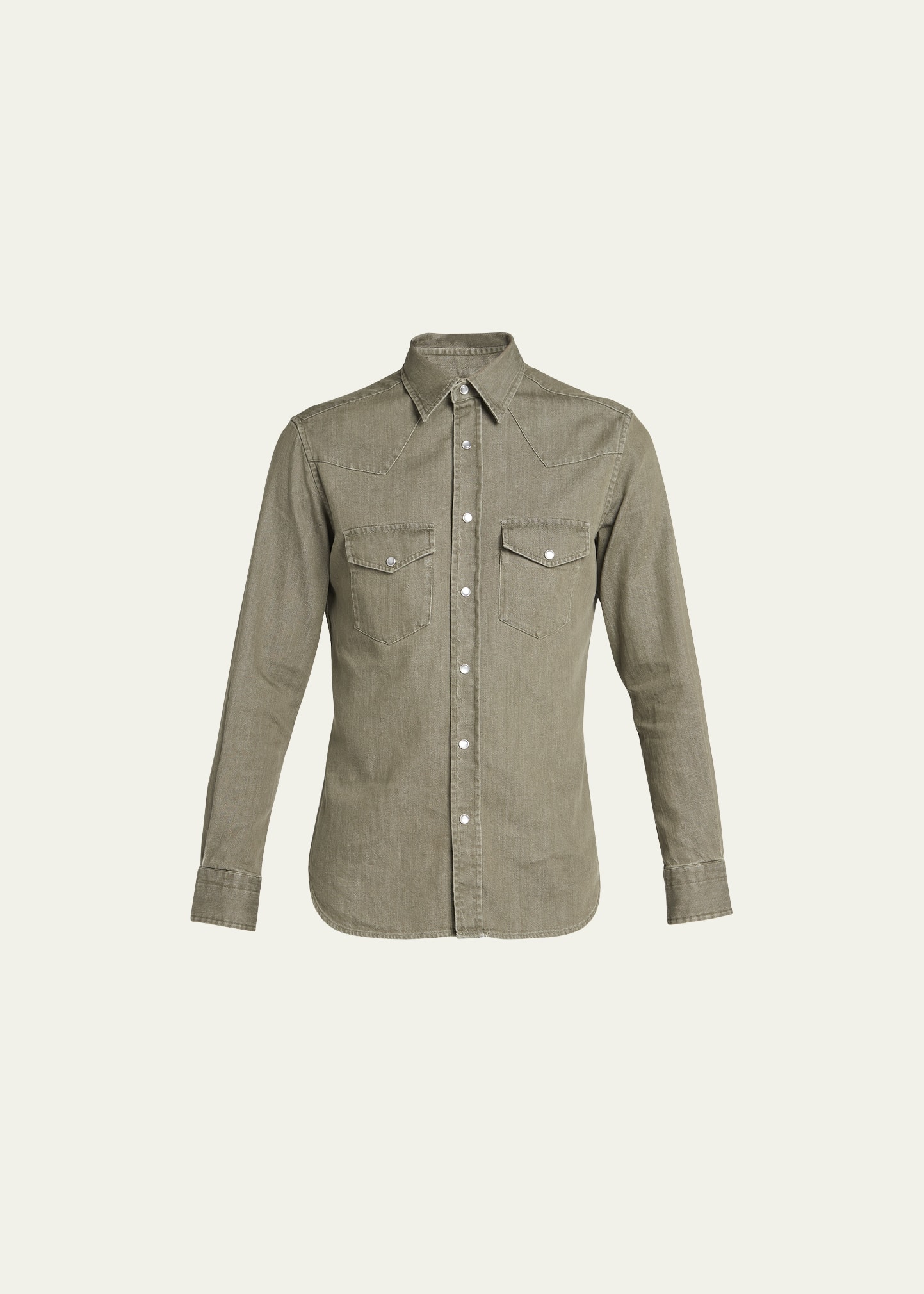 Men's Western Denim Sport Shirt