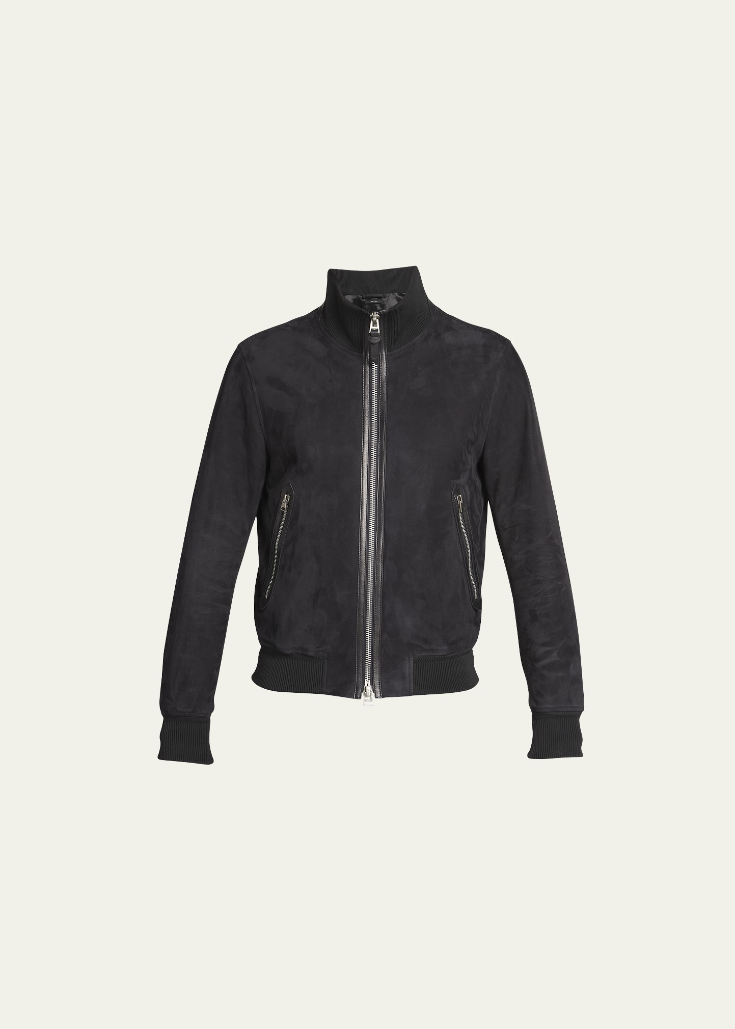 Men's Suede Full-Zip Blouson Jacket