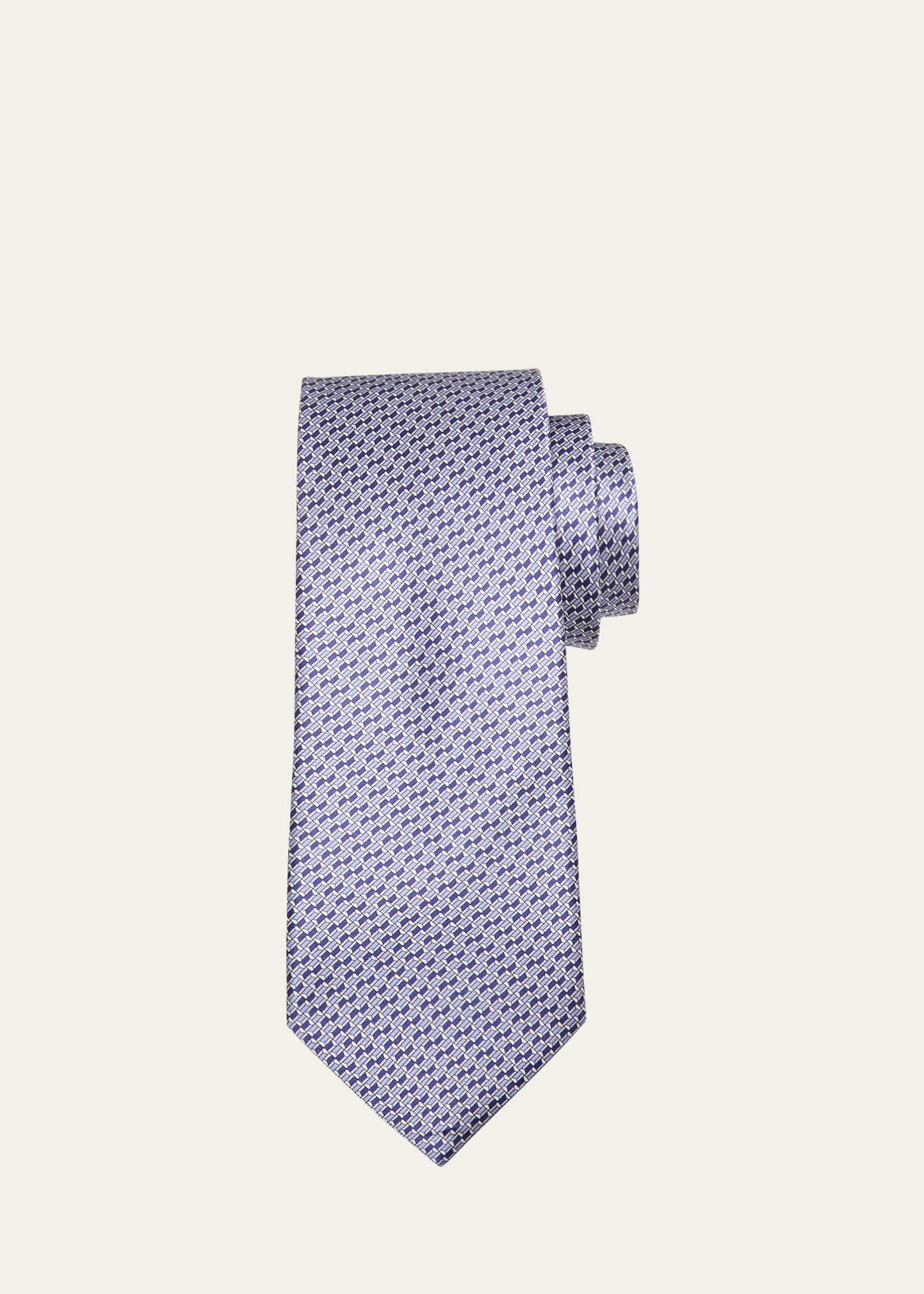 Men's Geometric-Print Silk Tie