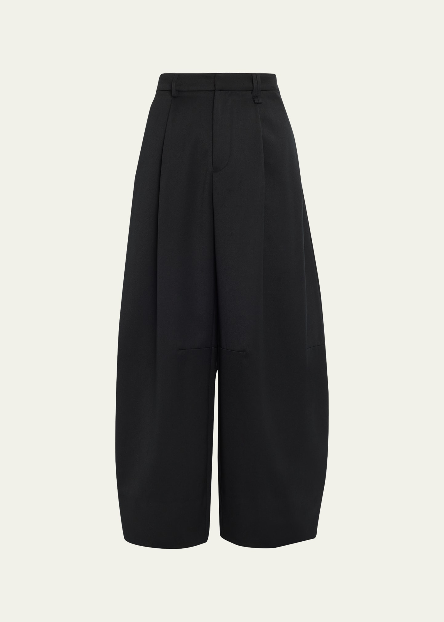 Wide-Leg Trousers with Ruching