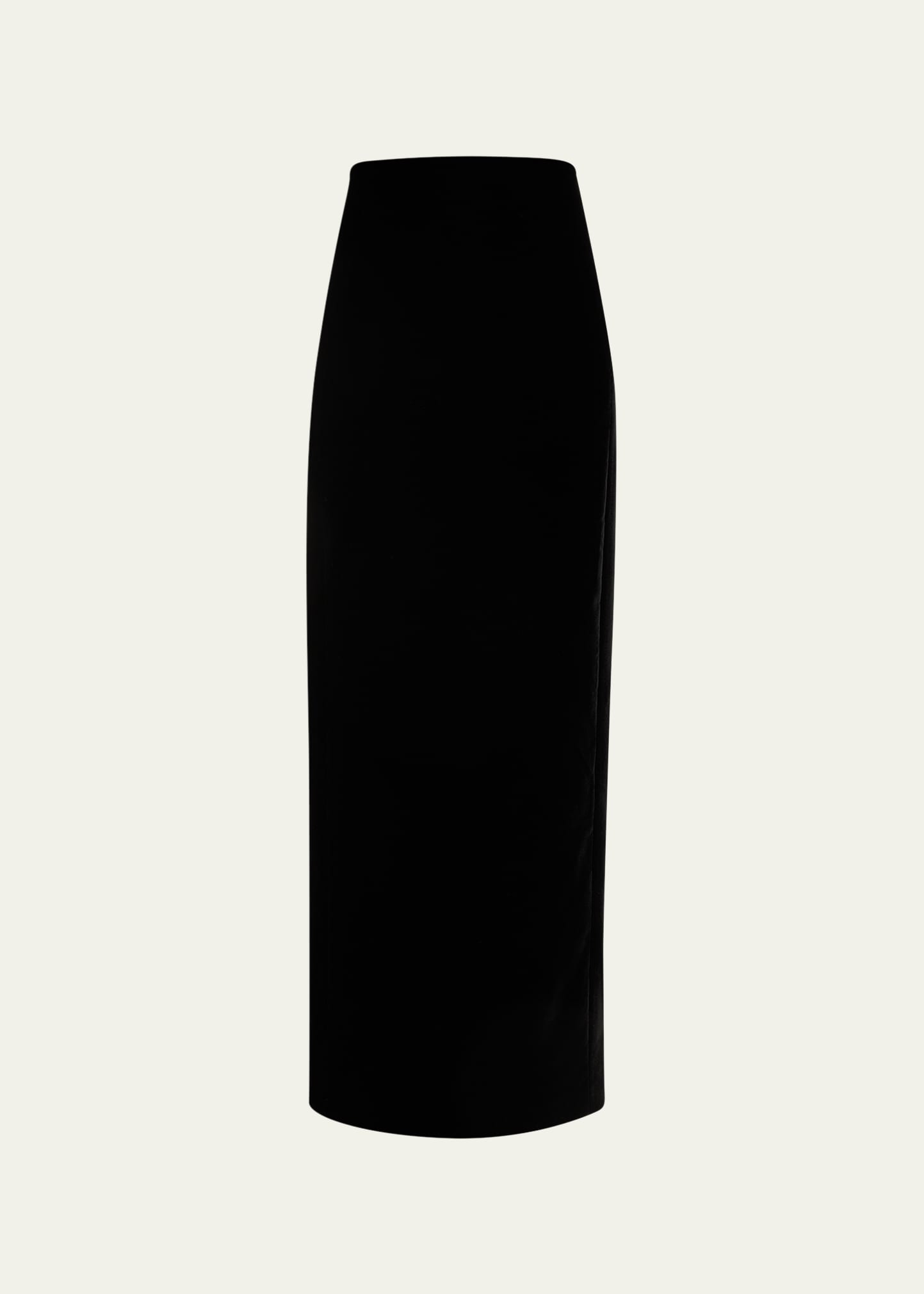 Shop Wardrobe.nyc Velvet Column Skirt In Black
