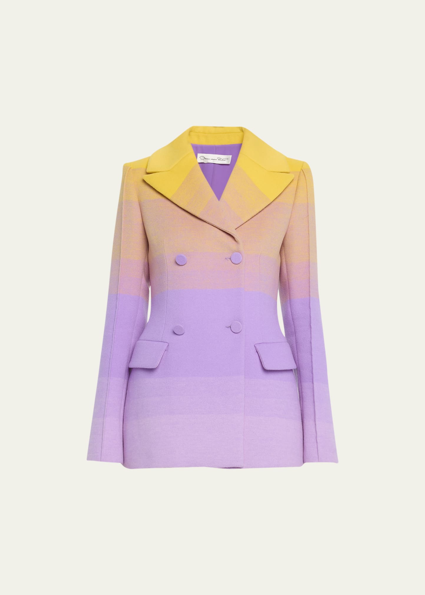 Double-Face Wool Ombre Blazer Jacket