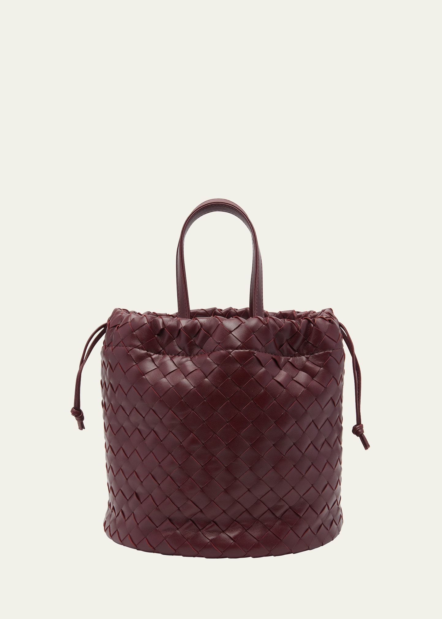 Bottega Veneta Small Intrecciato Leather Bucket Bag In 2250 Barolo