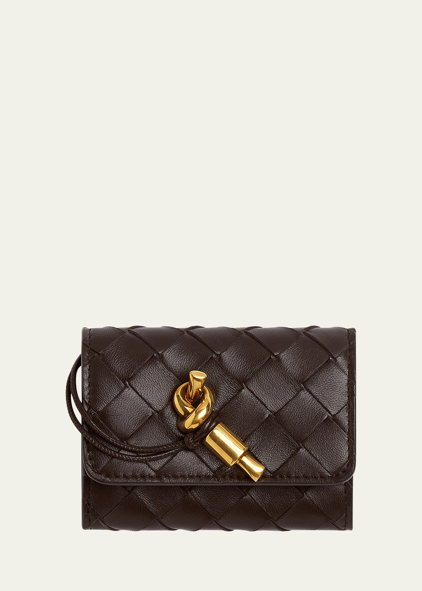 Bottega Veneta Andiamo Envelope Card Case In 2190 Fondant