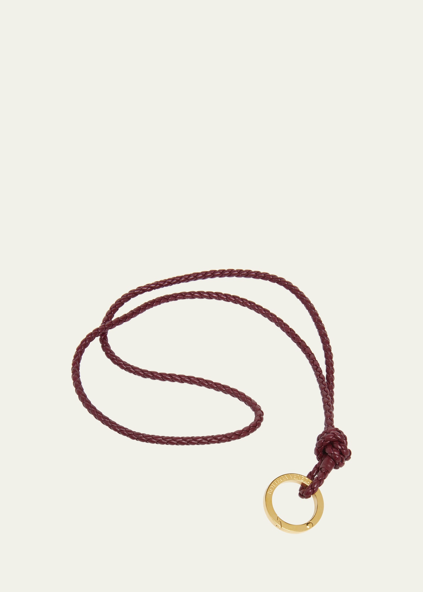 Bottega Veneta Long Braided Leather Keychain Smart Closet