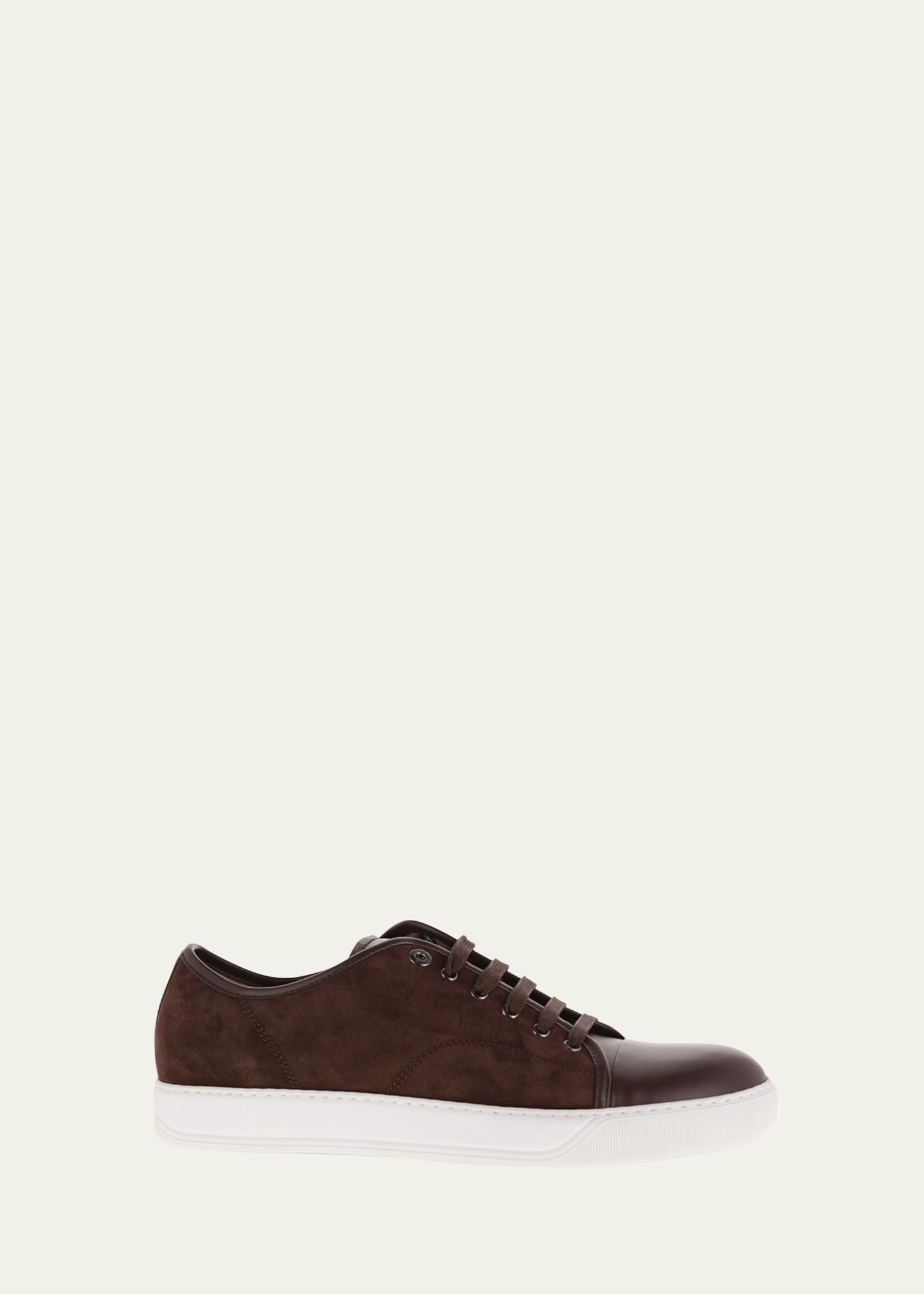 Men's Nappa Cap Toe Suede Low Top Sneakers