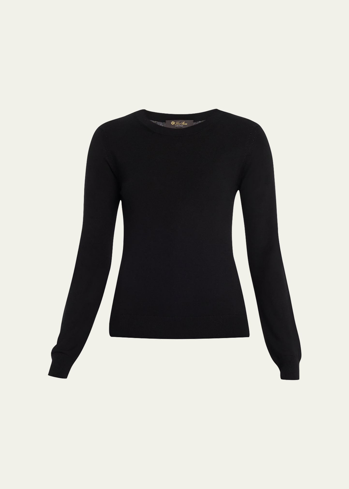 Loro Piana Long-sleeve Cashmere Sweater In 8000 Black
