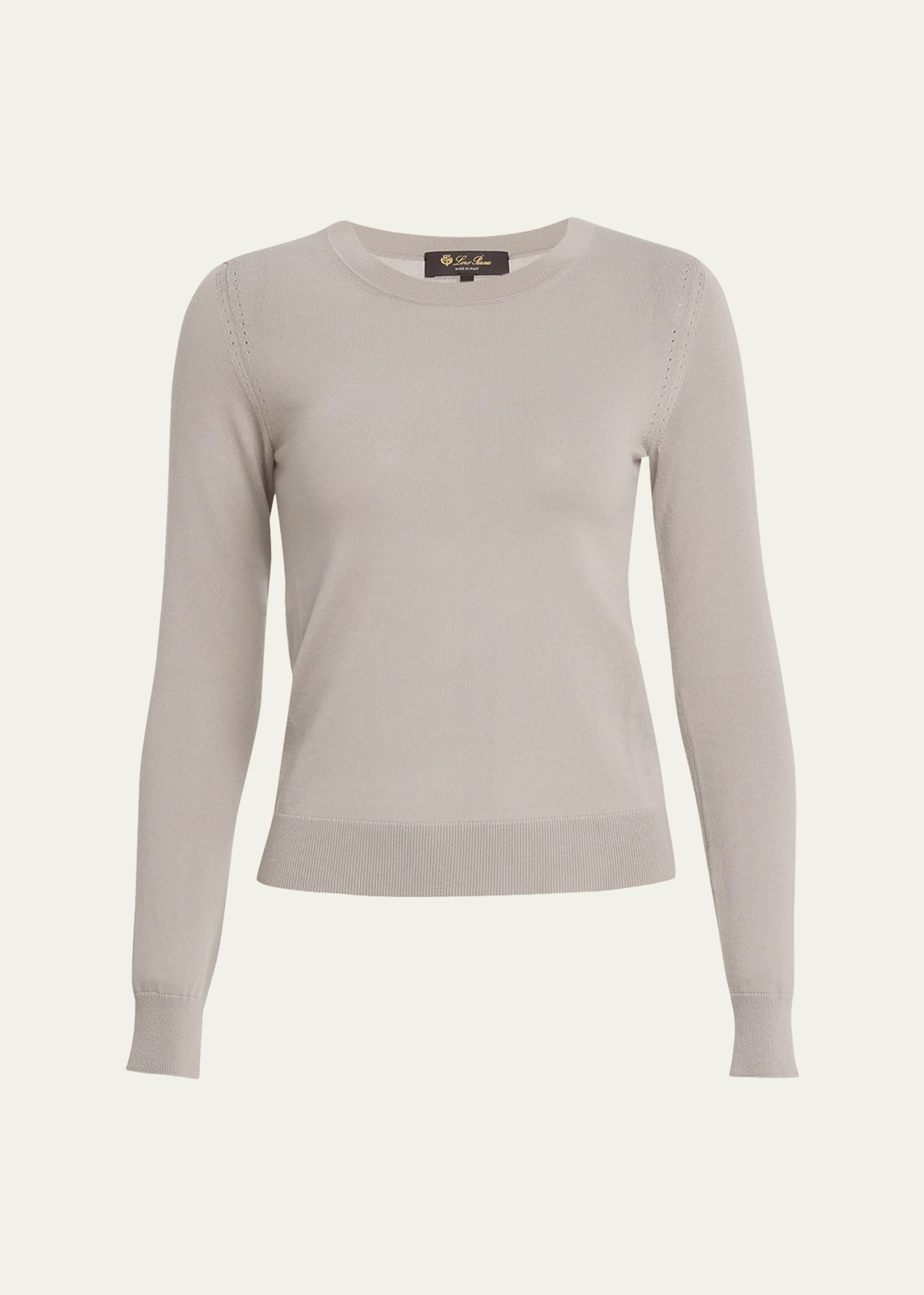 Loro Piana Long-sleeve Cashmere Sweater In Mc20 Grey Birch