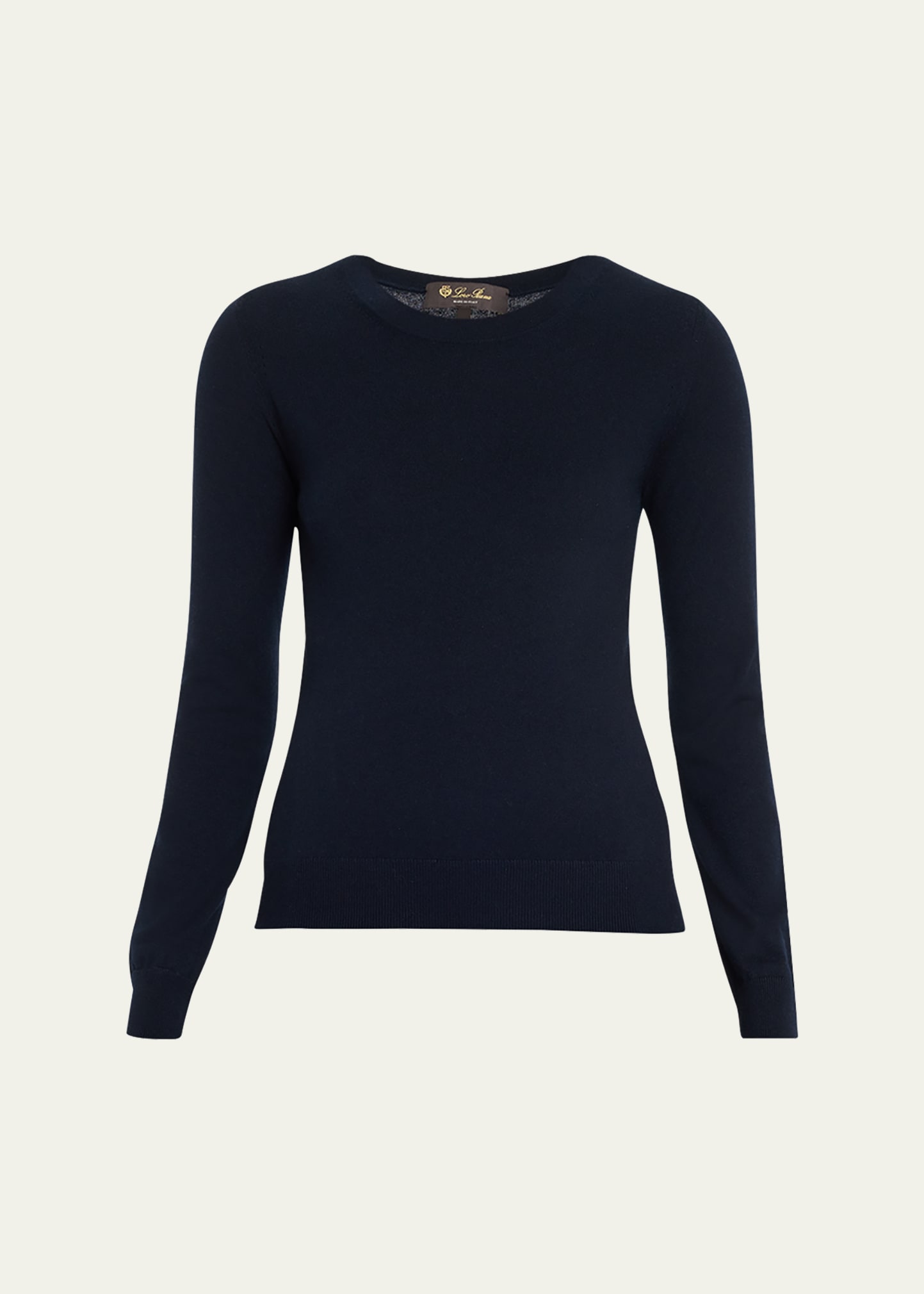 Loro Piana Long-sleeve Cashmere Sweater In W000 Blue Navy