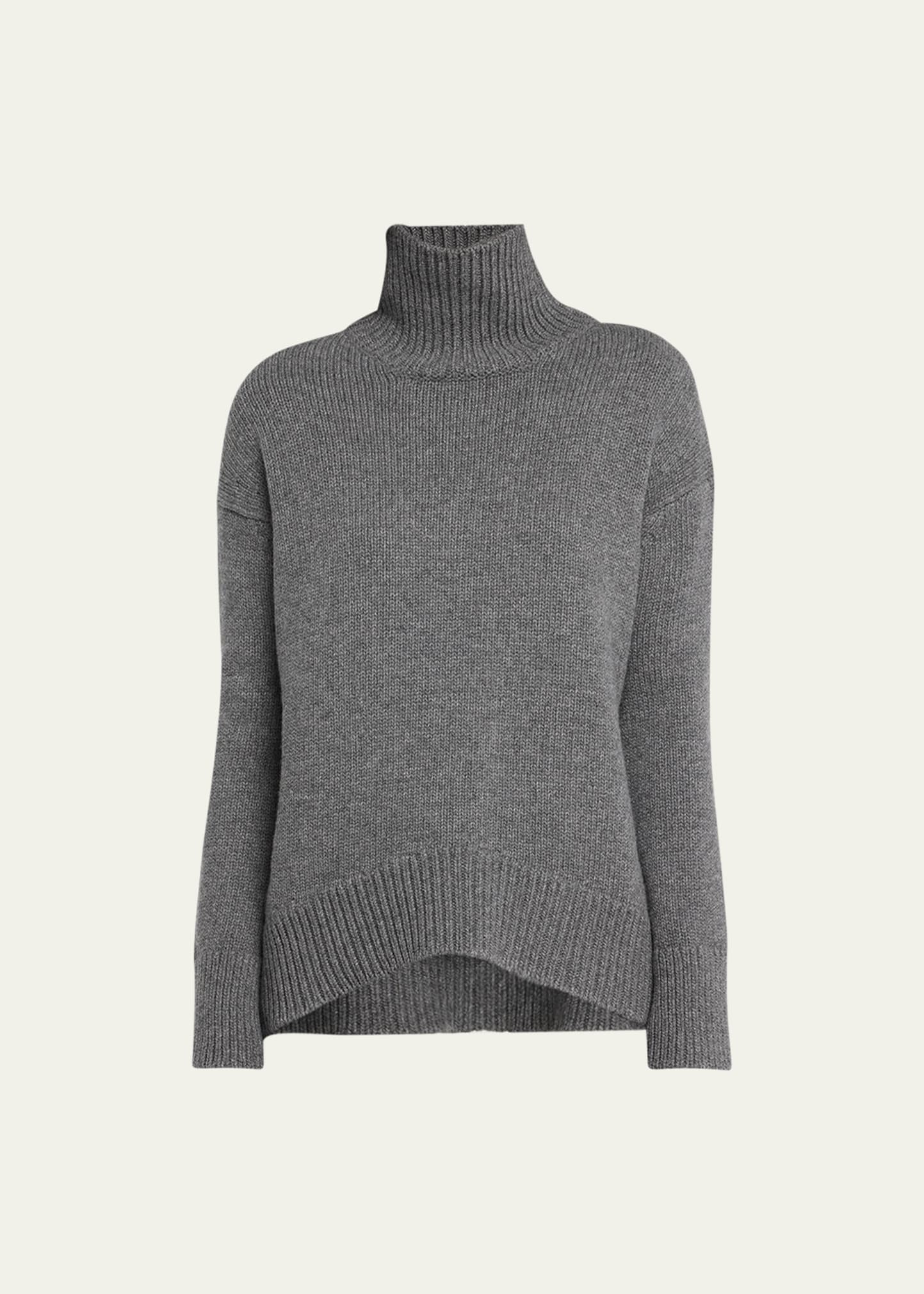 Oversized Wool-Cashmere Turtleneck Sweater