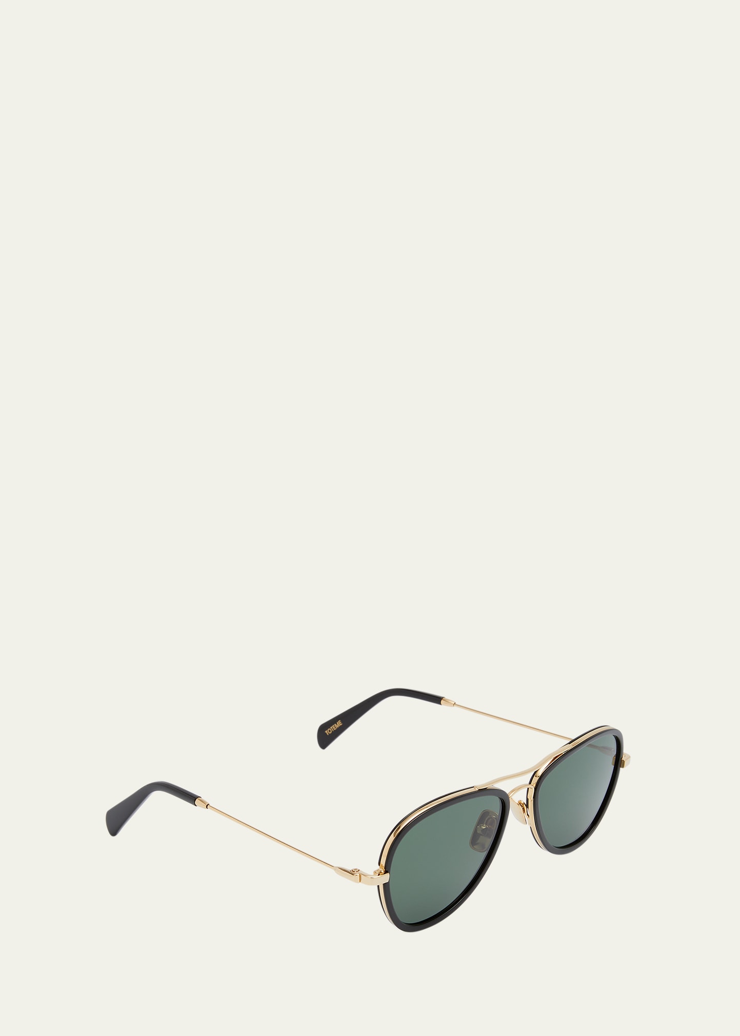 Totême The Aviators Sunglasses Black In Medium Beige