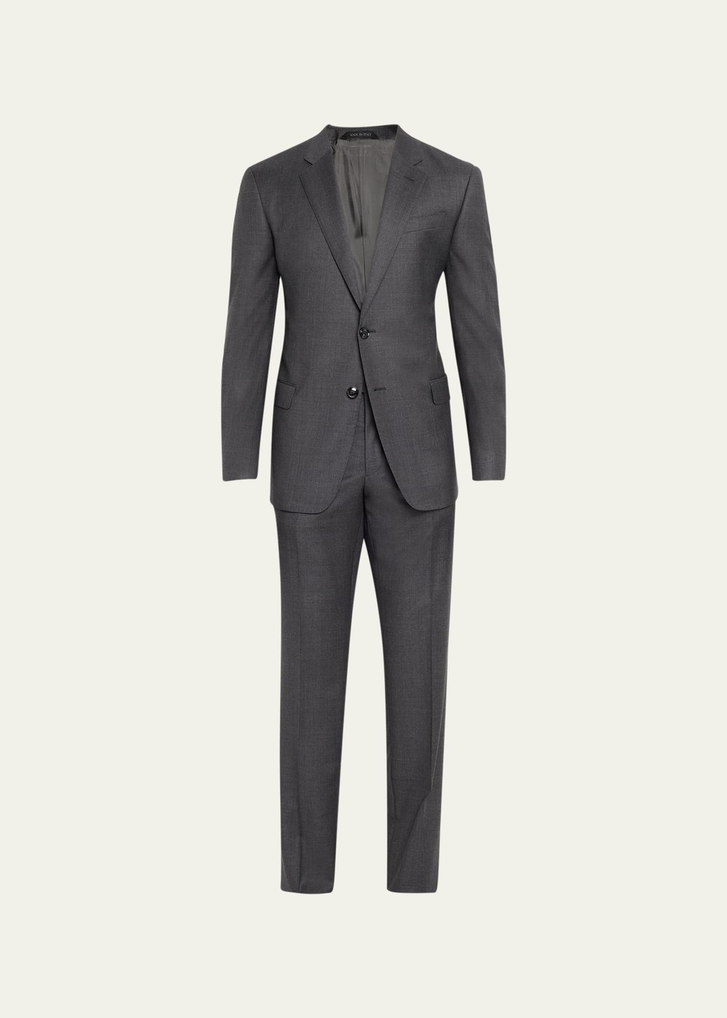 Men's Plaid Super 150s Wool Suit