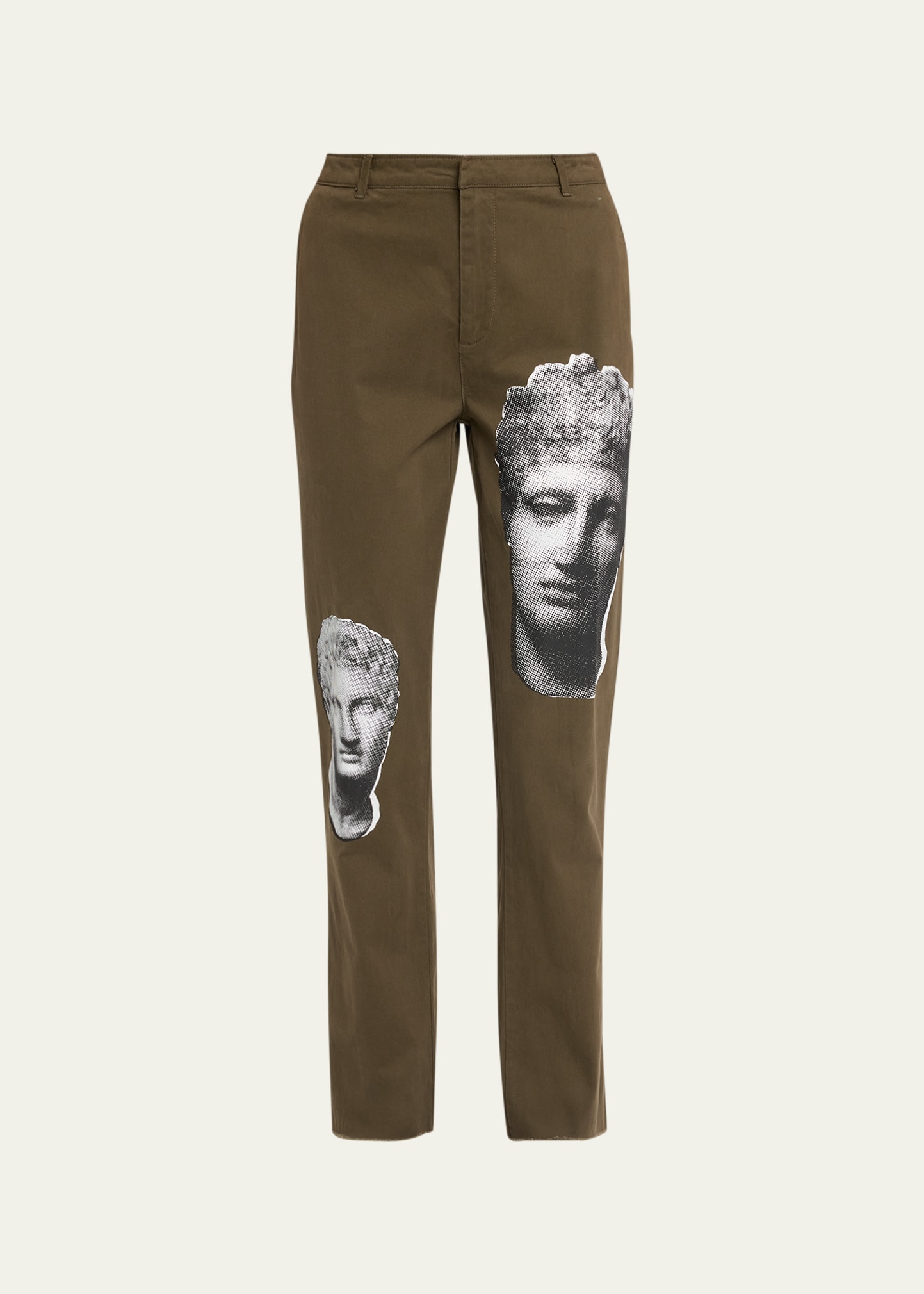 Cupid and Psyche Printed Straight-Leg Pants