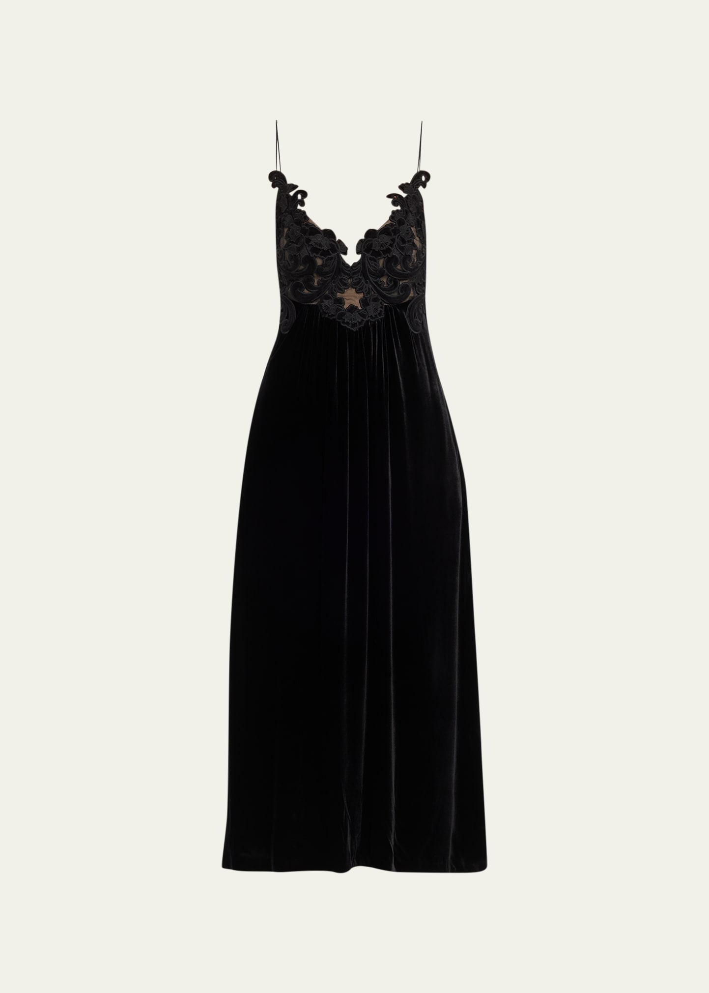 Zimmermann Sensory Velvet Slip Dress In Black  
