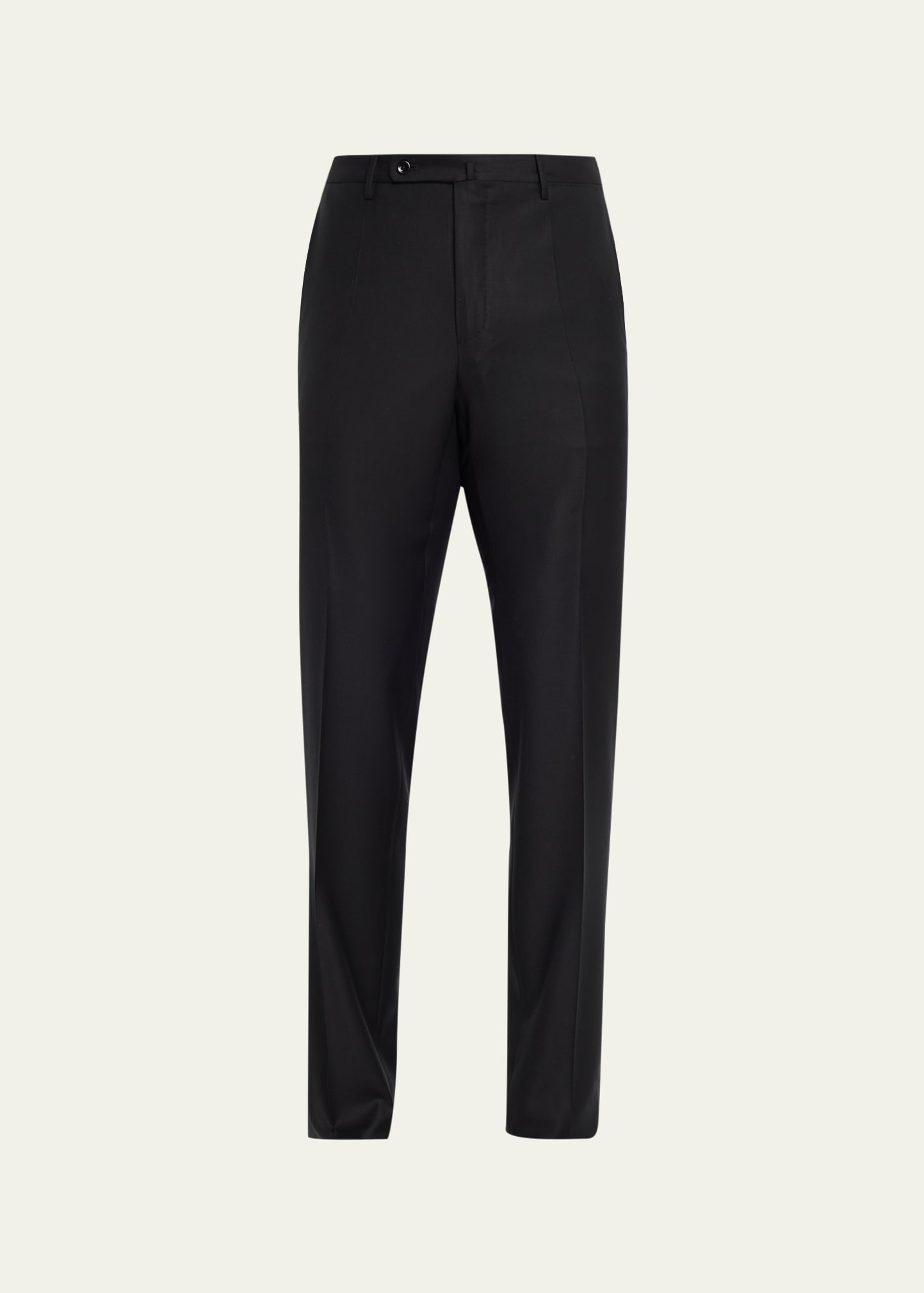 Incotex Men's Smart Flannel Wool Comfort Pants In 990nero