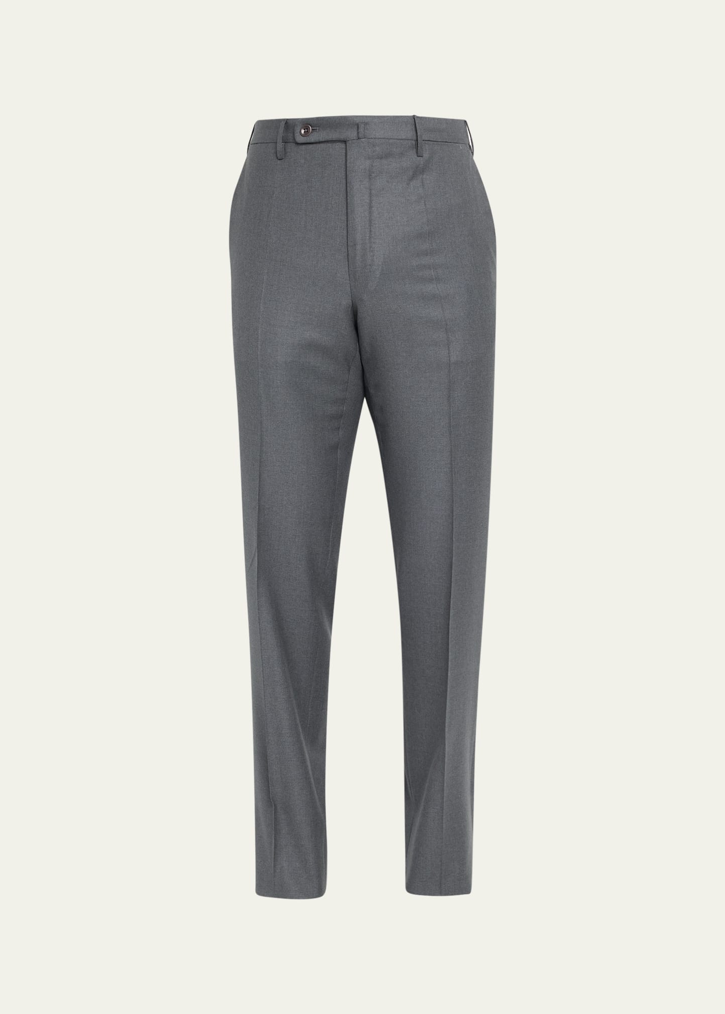 Incotex Men's Smart Flannel Wool Comfort Pants In 910grigio Medio