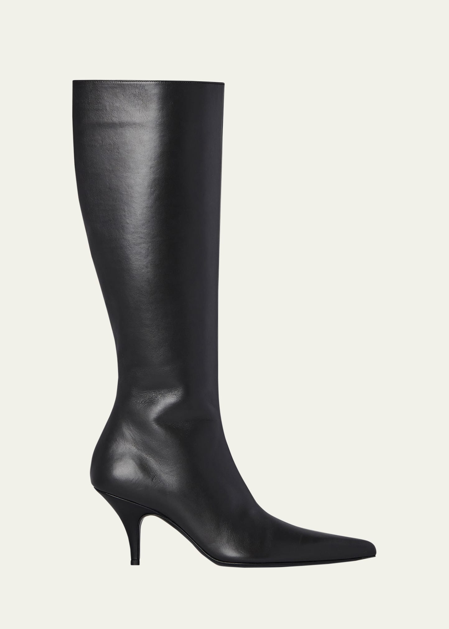 Sling Leather Stiletto Mid Boots