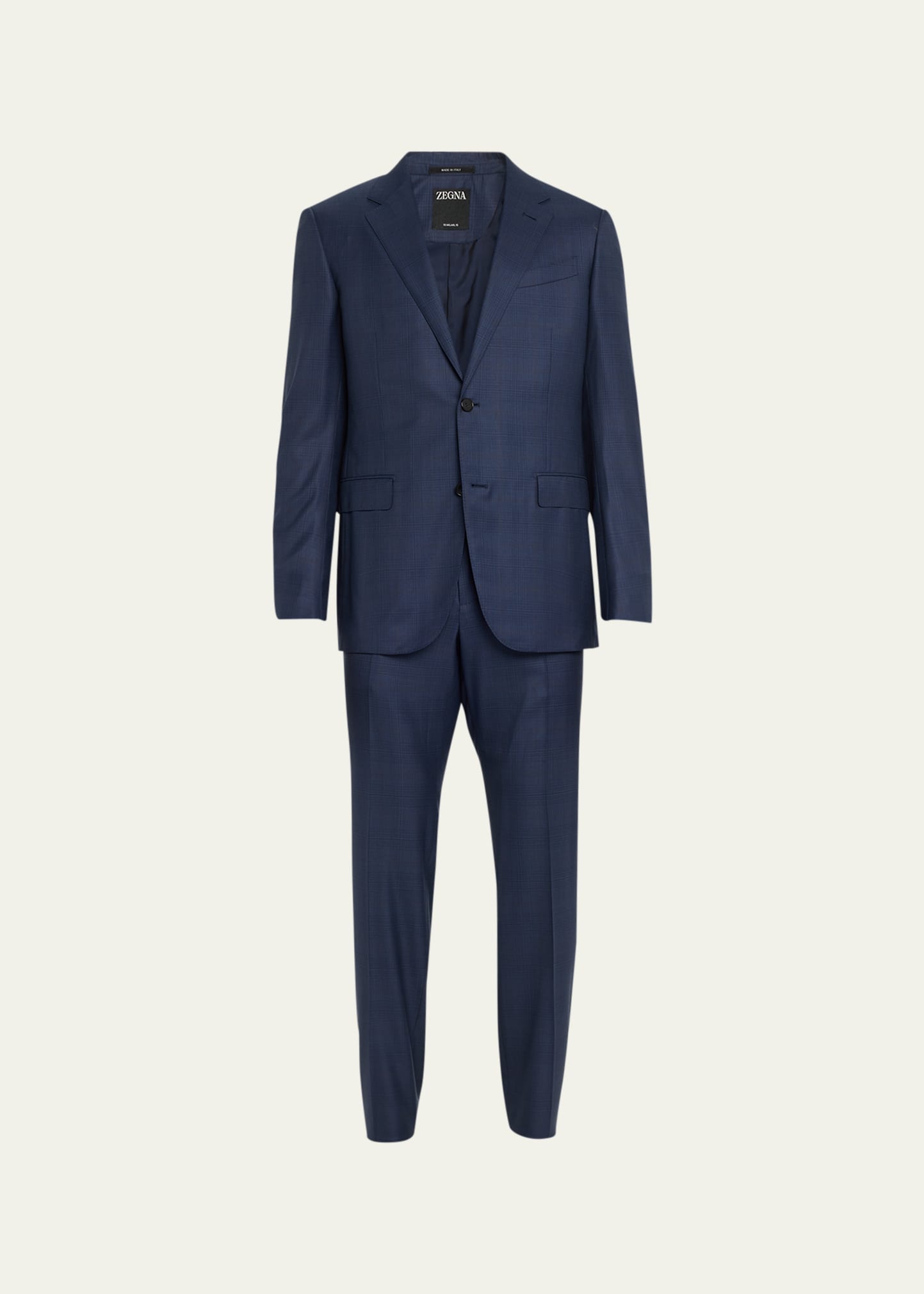 Shop Zegna Men's 15milmil15 Wool Glen Plaid Suit In Blue