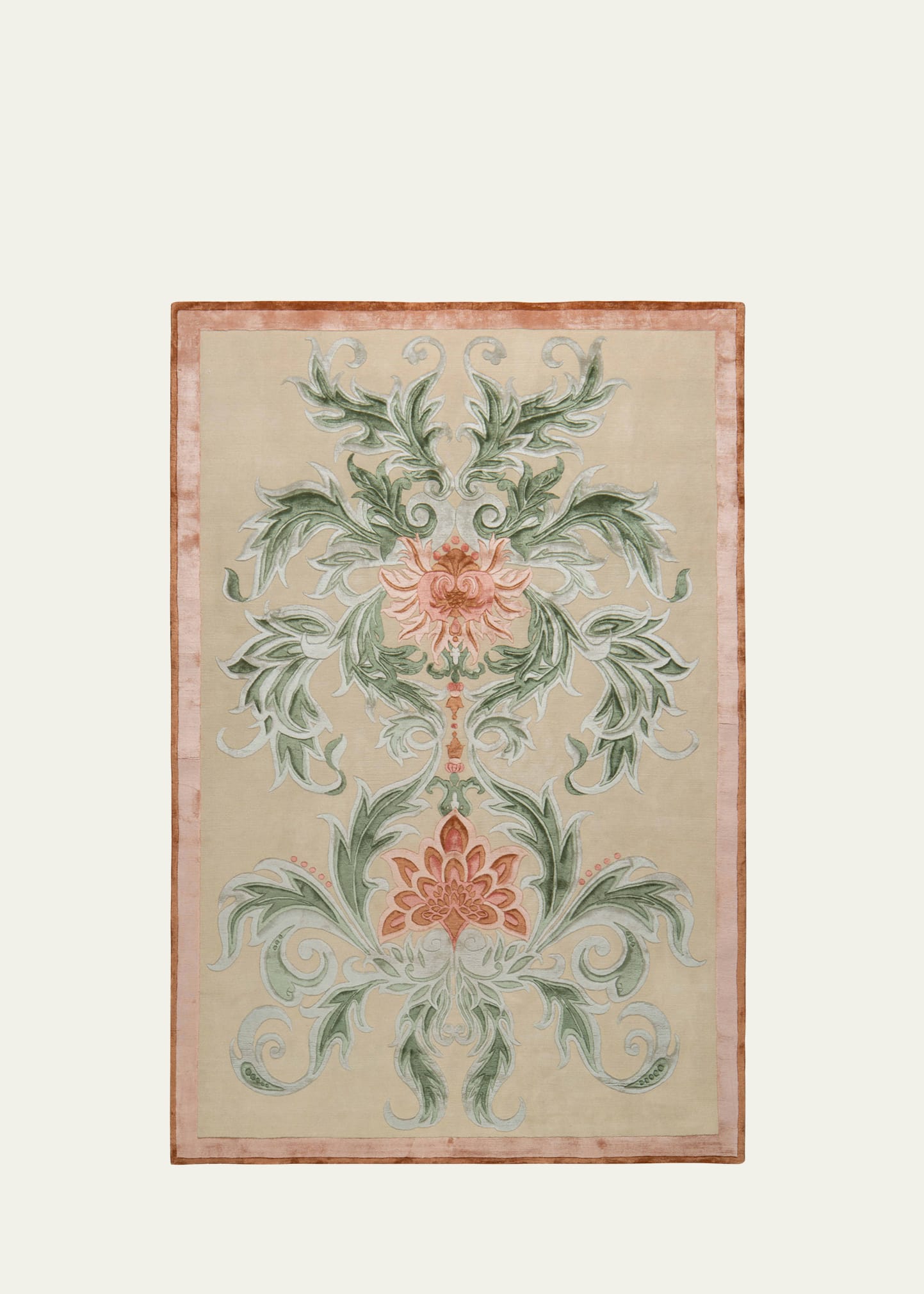 The Rug Company X Guo Pei Empress Coral Hand-knotted Rug, 9' X 12' In Pink