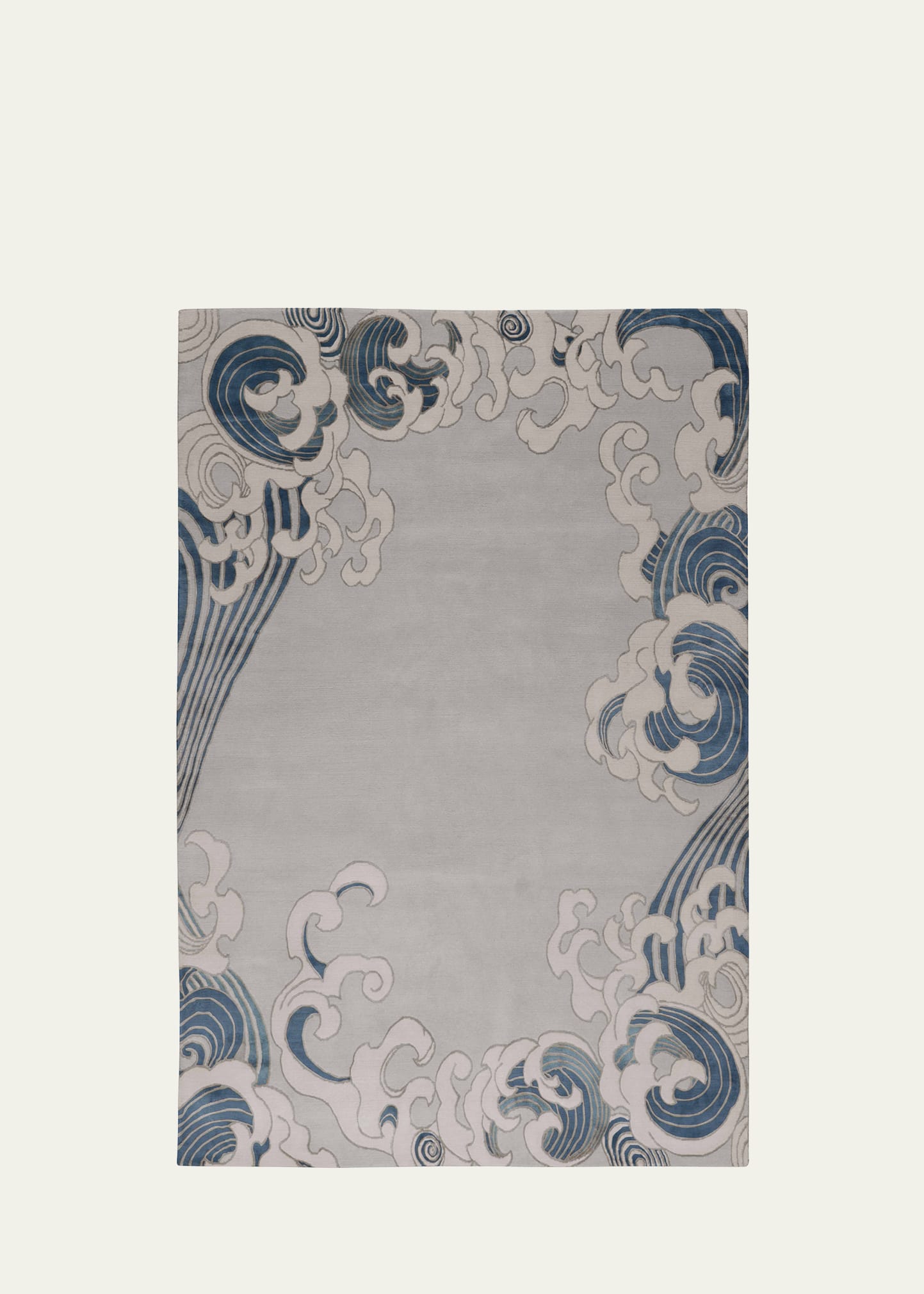 The Rug Company X Guo Pei Tempest Night Hand-knotted Rug, 8' X 10' In Gray