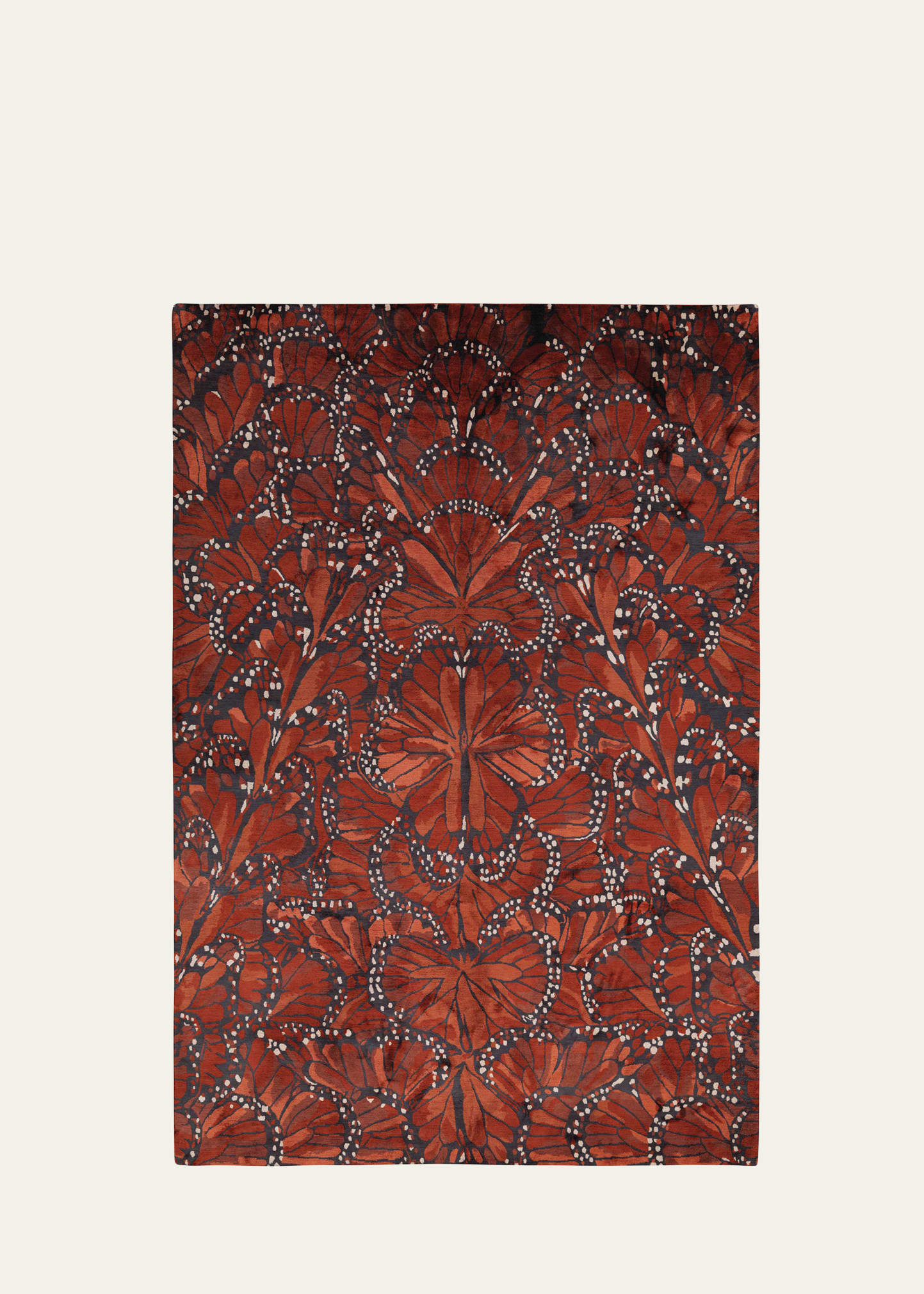 The Rug Company X Alexander Mcqueen Monarch Fire Hand-knotted Rug, 8' X 10' In Multi