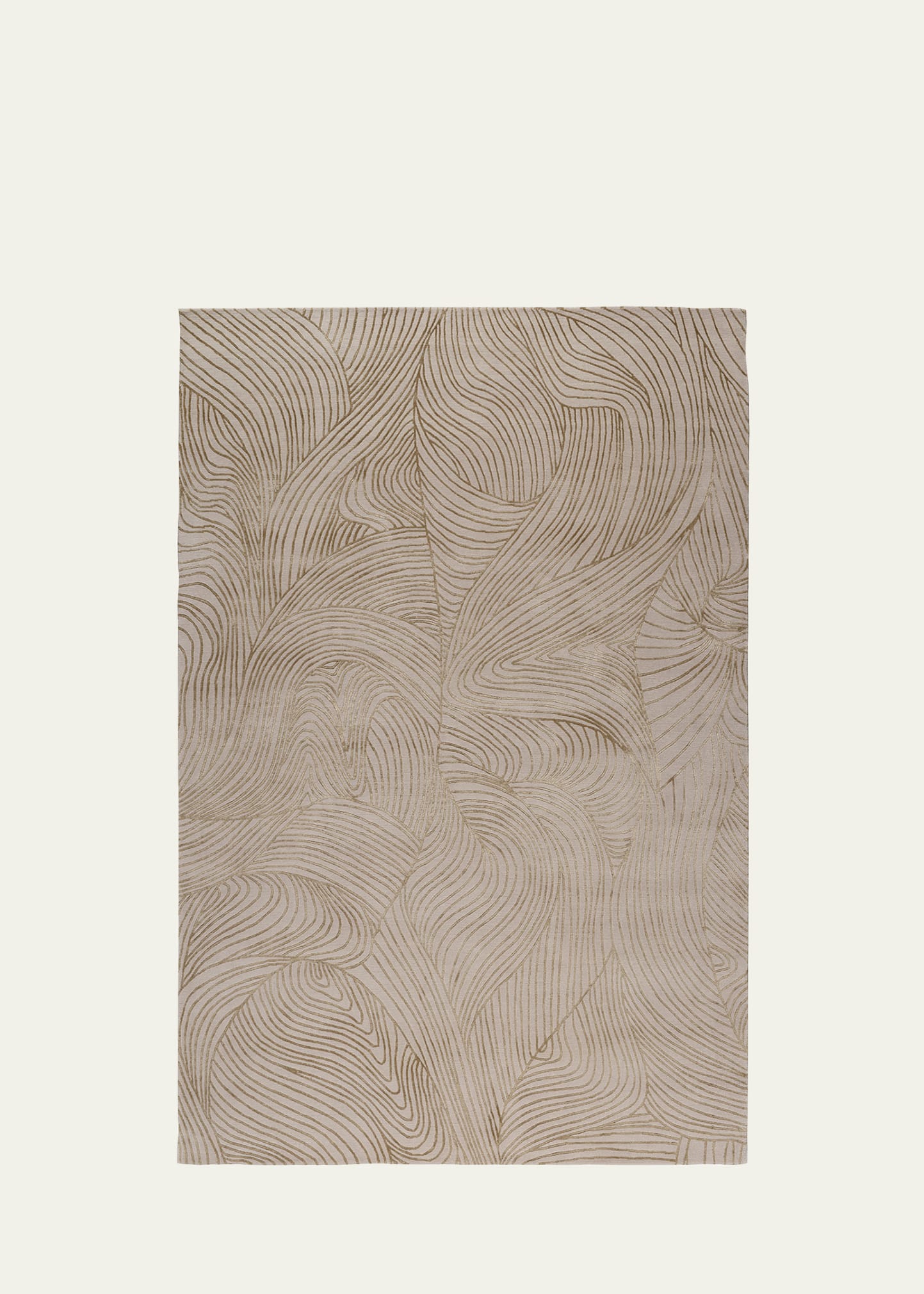 The Rug Company X Adam Hunter Waves Honey Hand-knotted Rug, 6' X 9' In Neutral