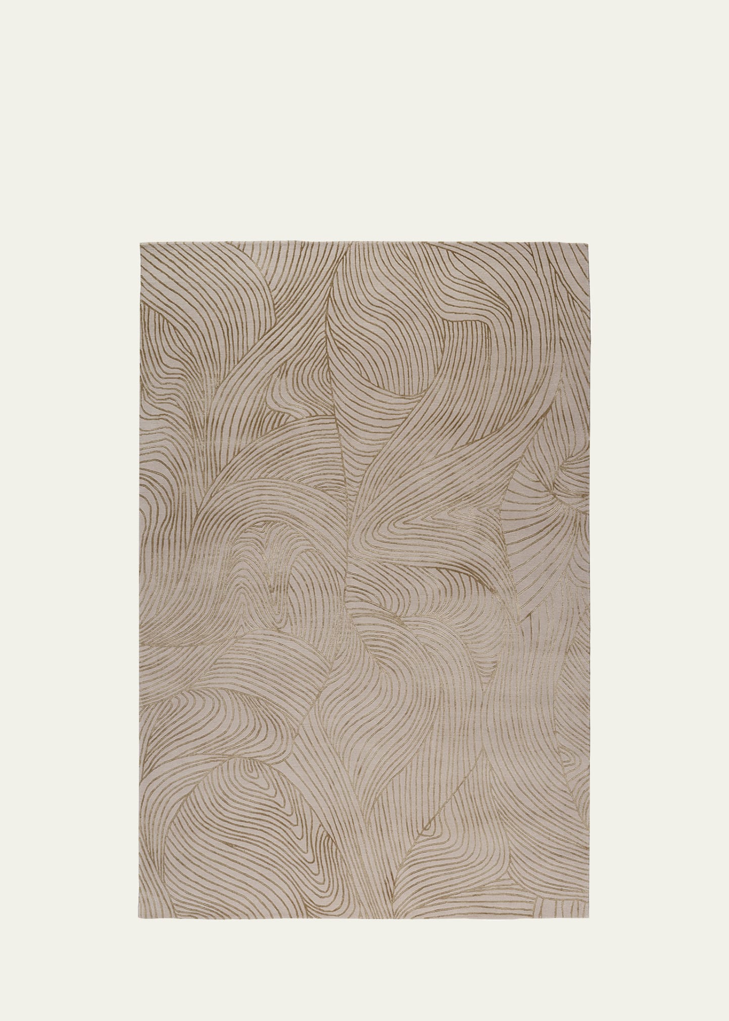 The Rug Company X Adam Hunter Waves Honey Hand-knotted Rug, 8' X 10' In Neutral