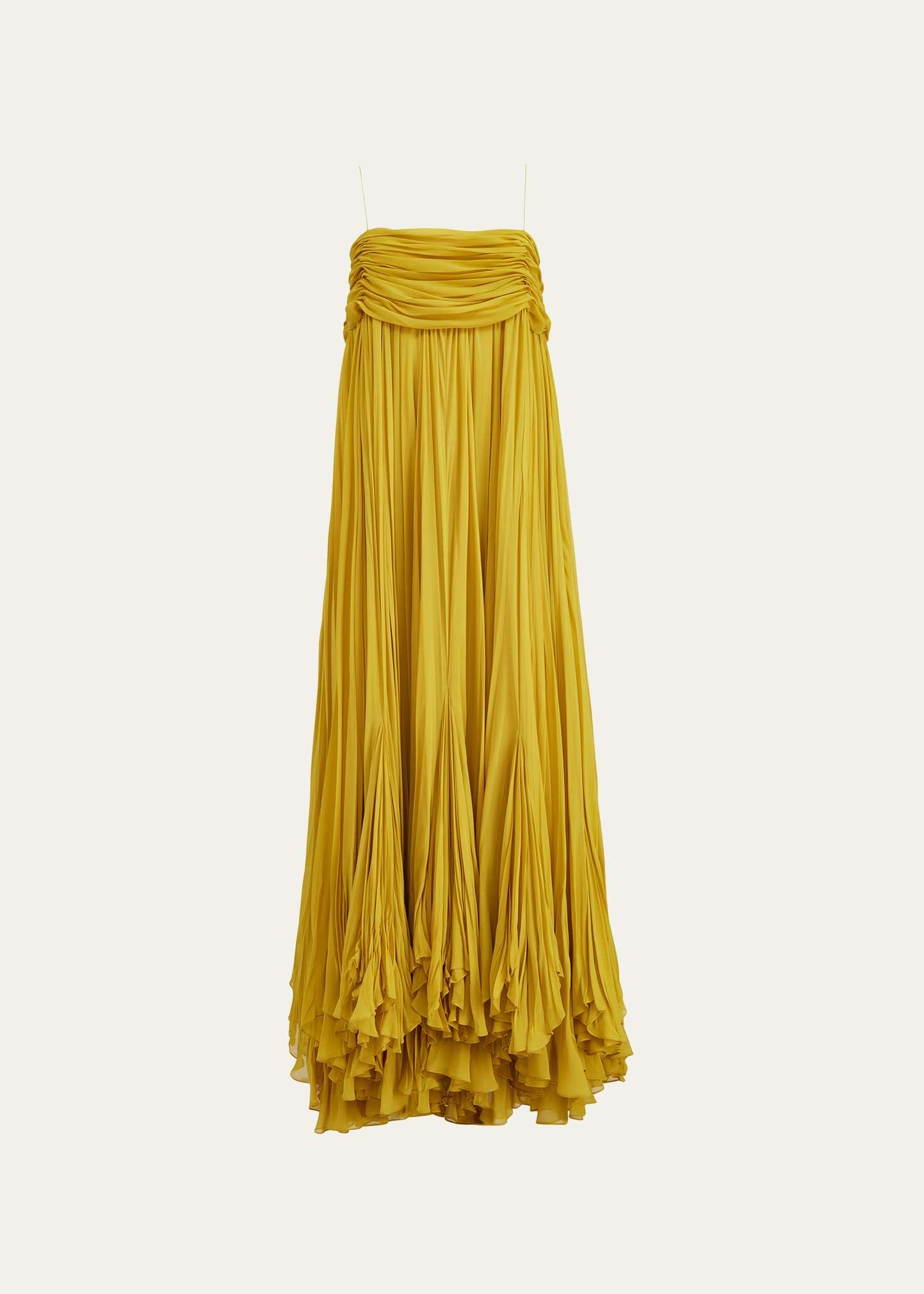 Khaite Lally Silk Dress In Yellow