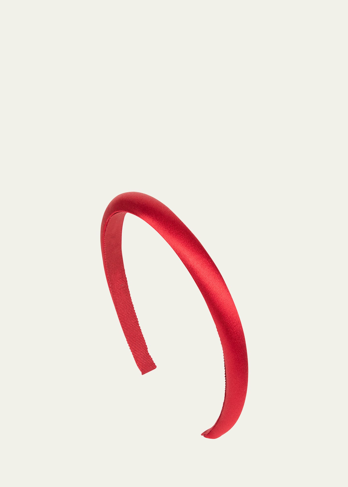 Jennifer Behr Tiana Padded Skinny Headband In Cherry