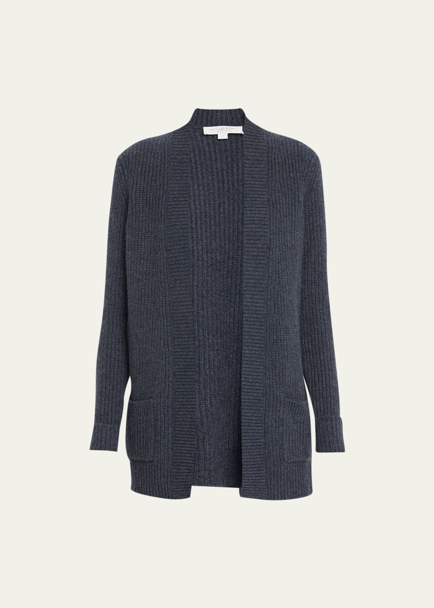 Shaker Open-Front Cashmere Cardigan
