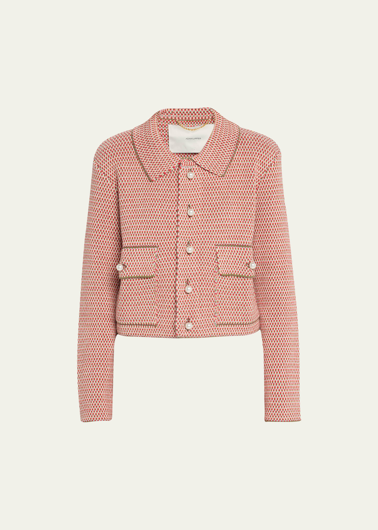 Birdseye Tweed Cropped Jacket