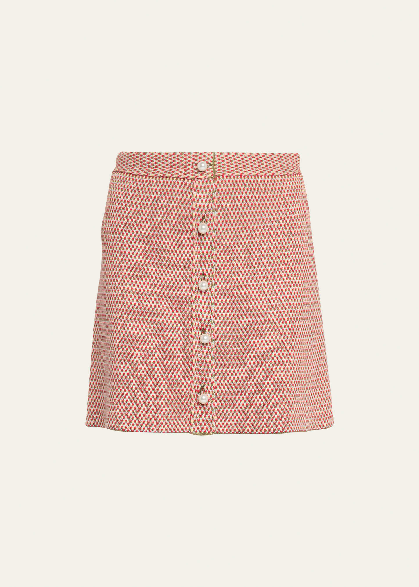 Birdseye Tweed Short Skirt