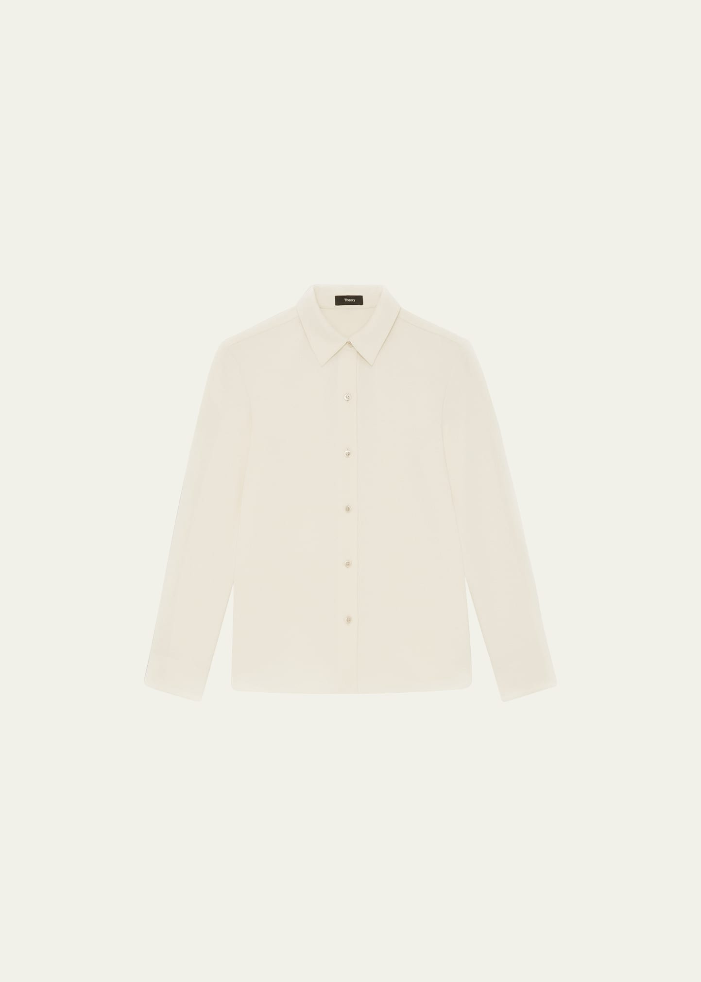 Theory Straight Shirt In Admiral Crepe In Geranium