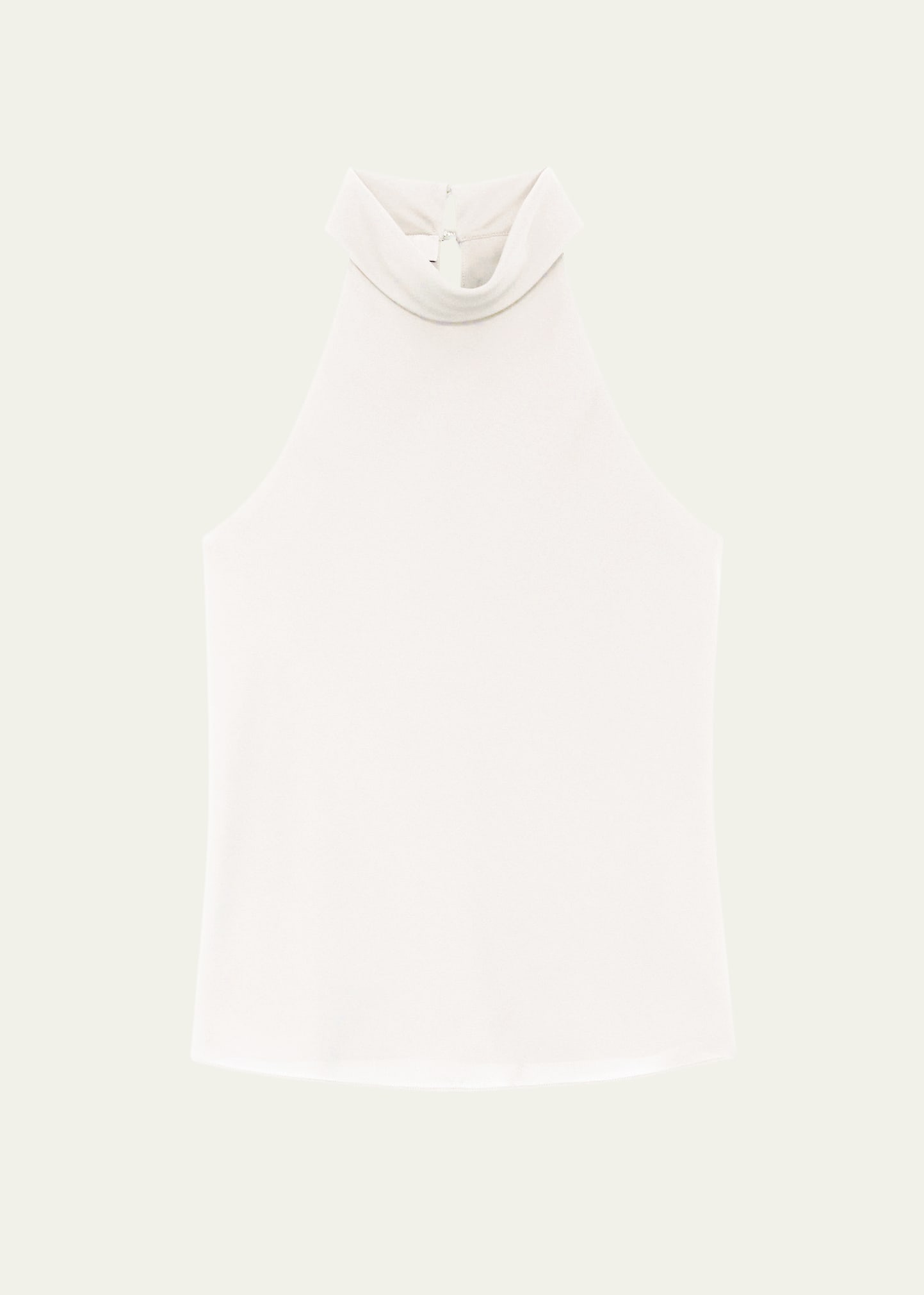 Rolled-Neck Halter Georgette Shell Top