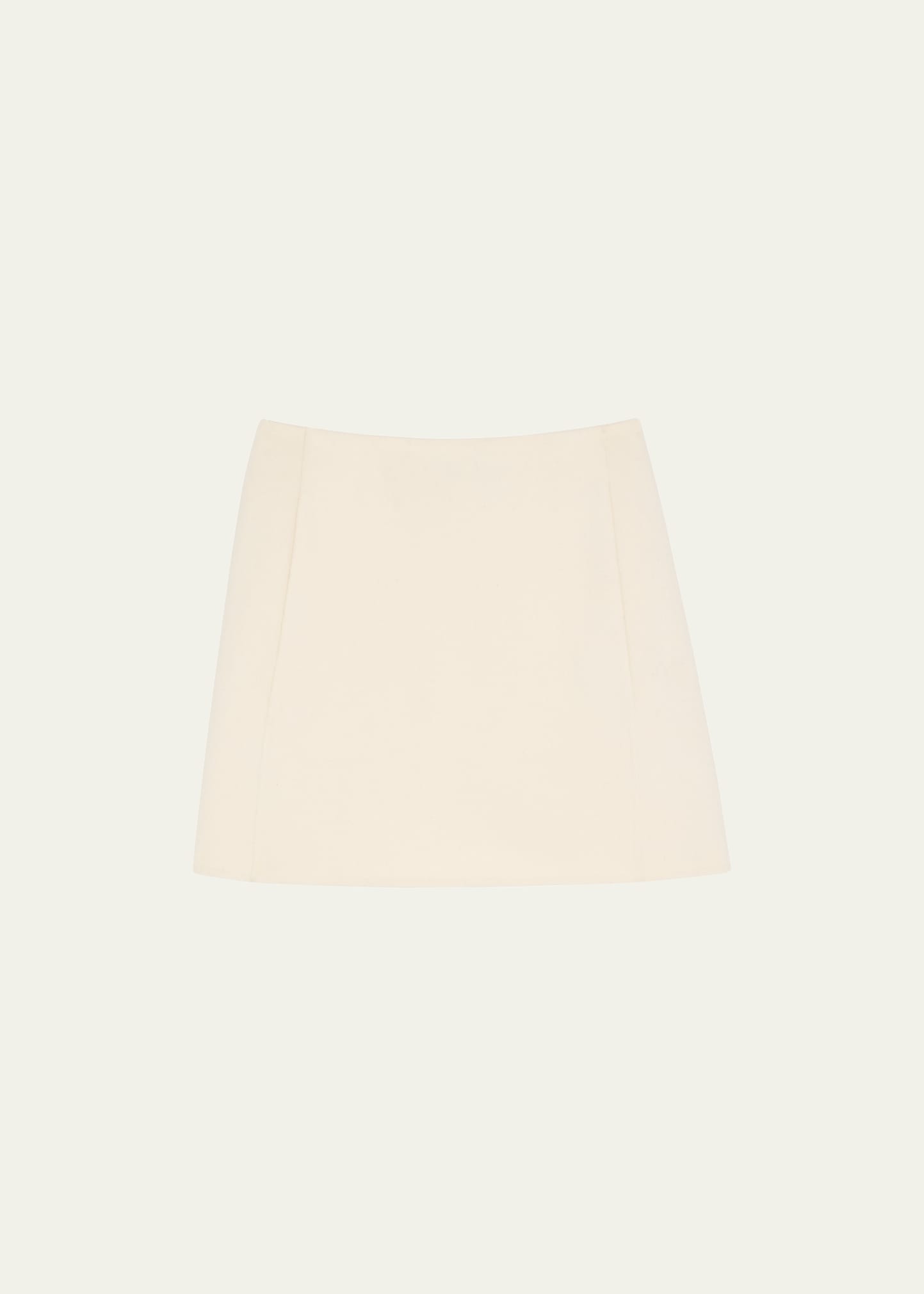 Shop Theory High-waist Mini Skirt In Ivory