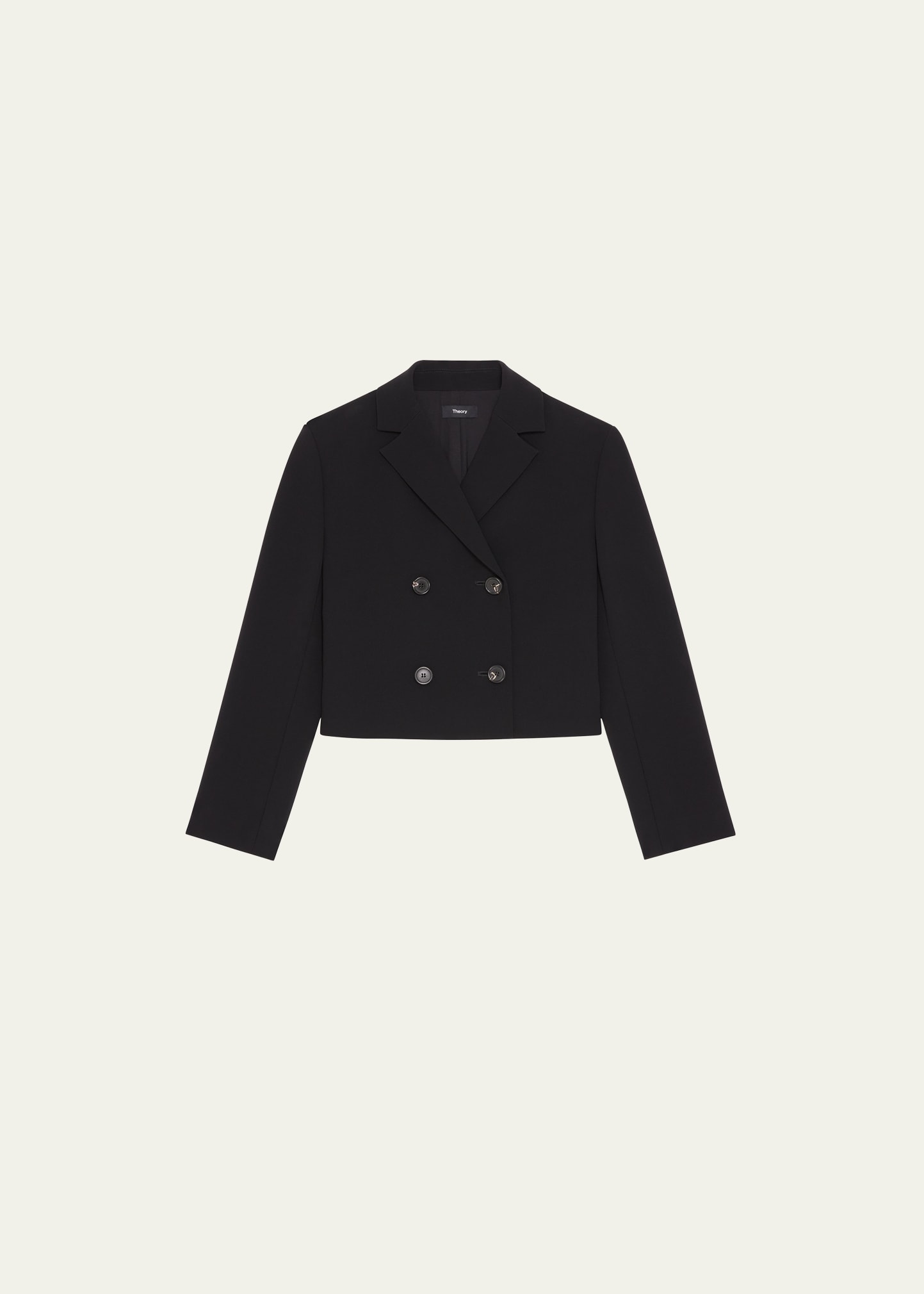 Admiral Crepe Double-Breasted Crop Jacket
