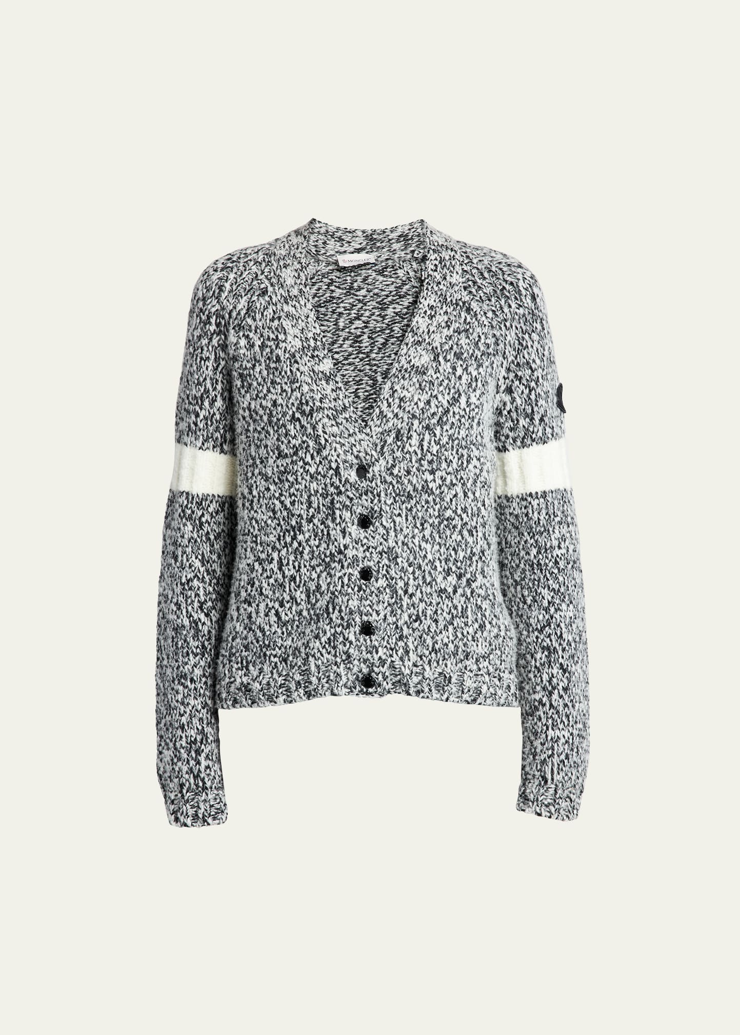 Wool-Blend Button-Front Cardigan