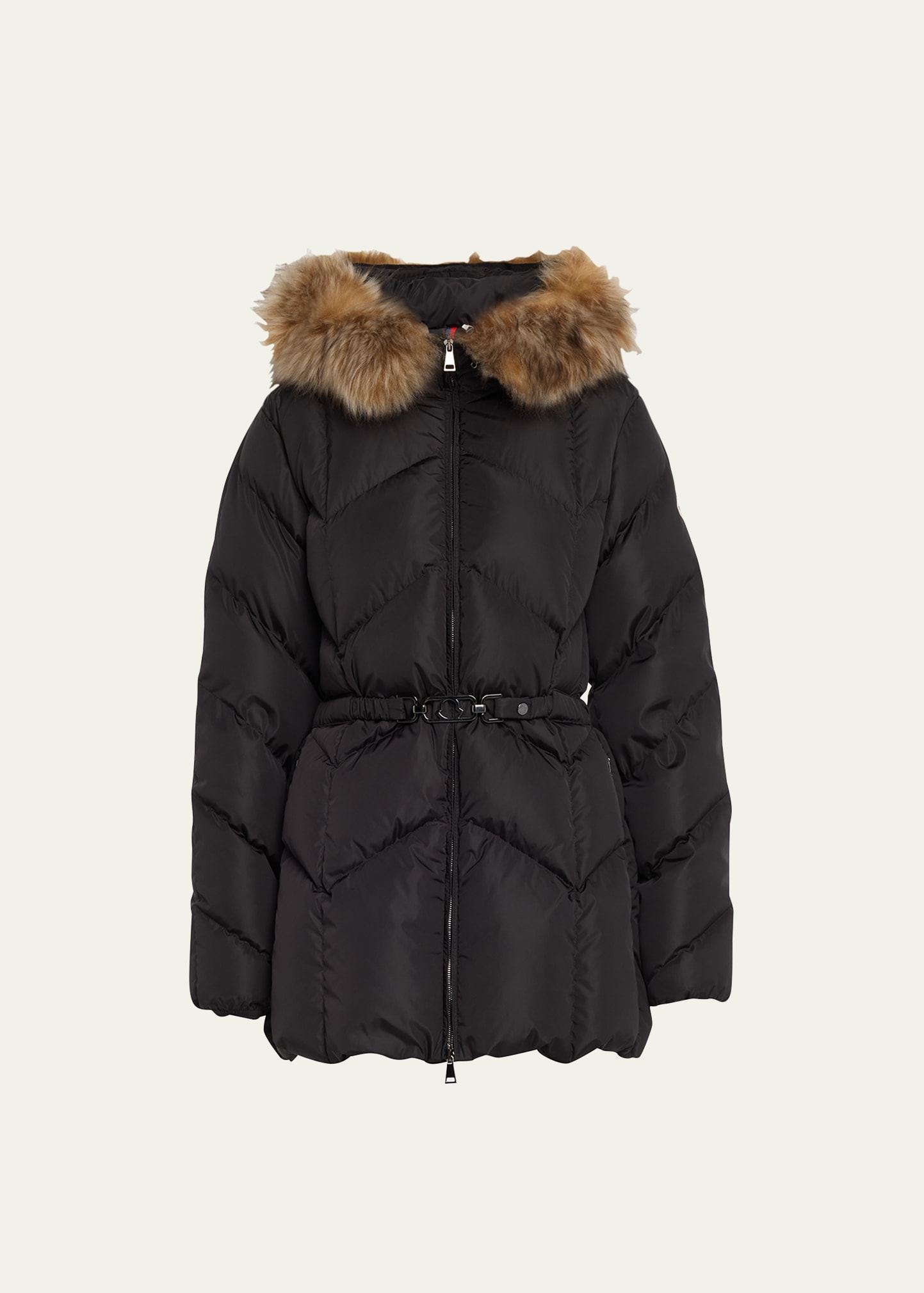 Moncler Women's 'mairefur' Down Jacket - Black - Casual Jackets