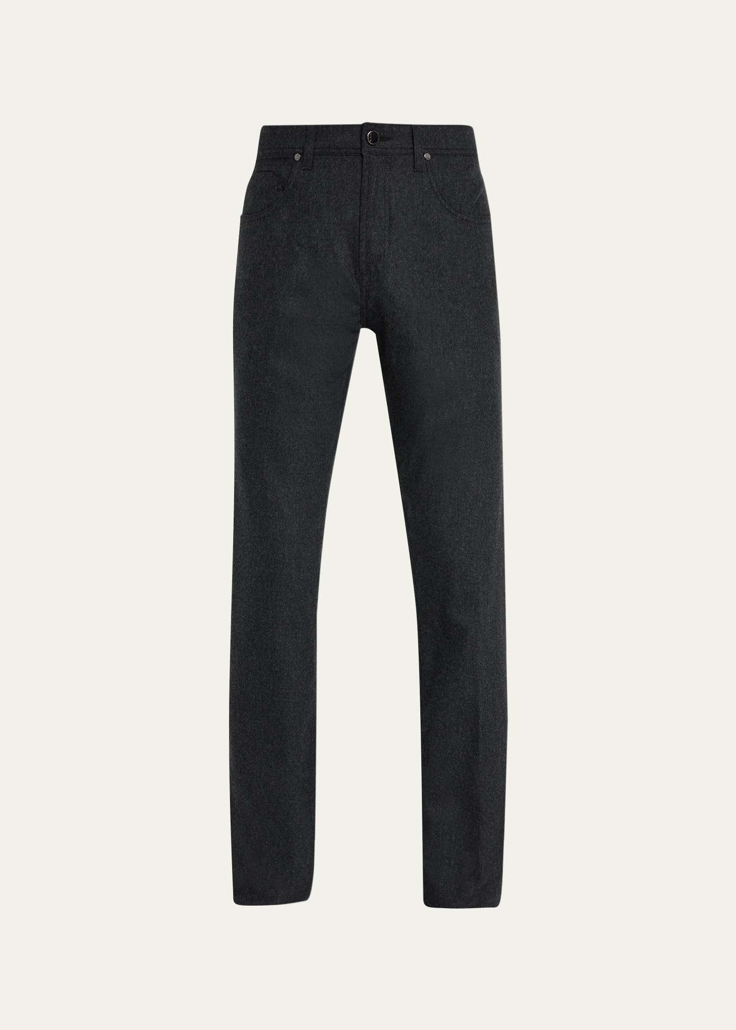 Men's Straight-Leg Flannel 5-Pocket Pants