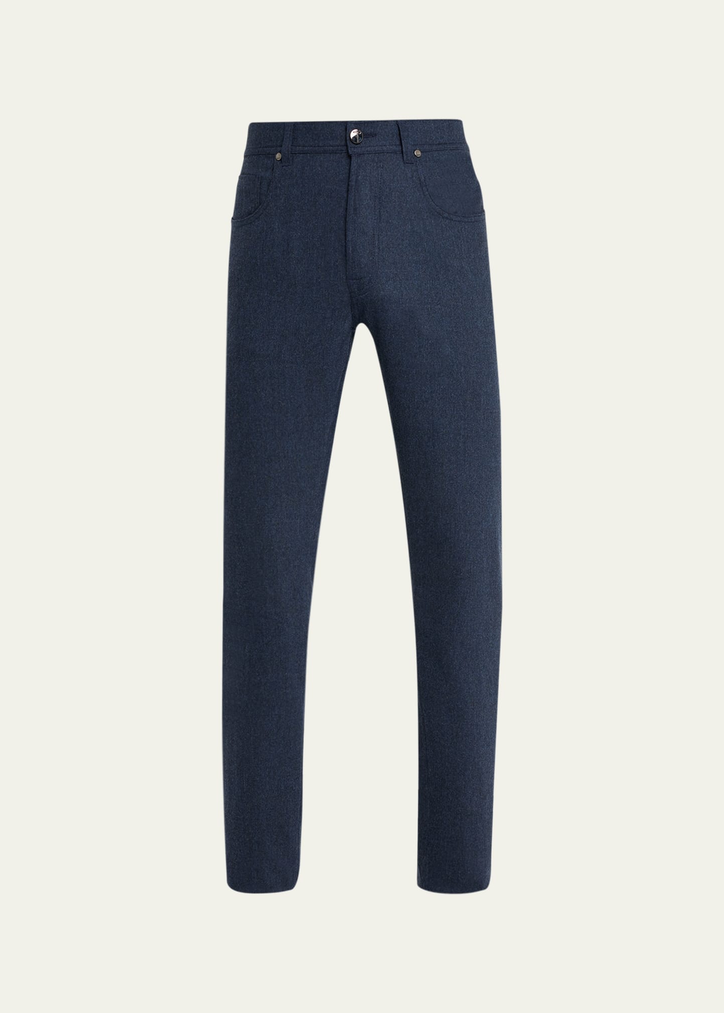 Men's Straight-Leg Flannel 5-Pocket Pants
