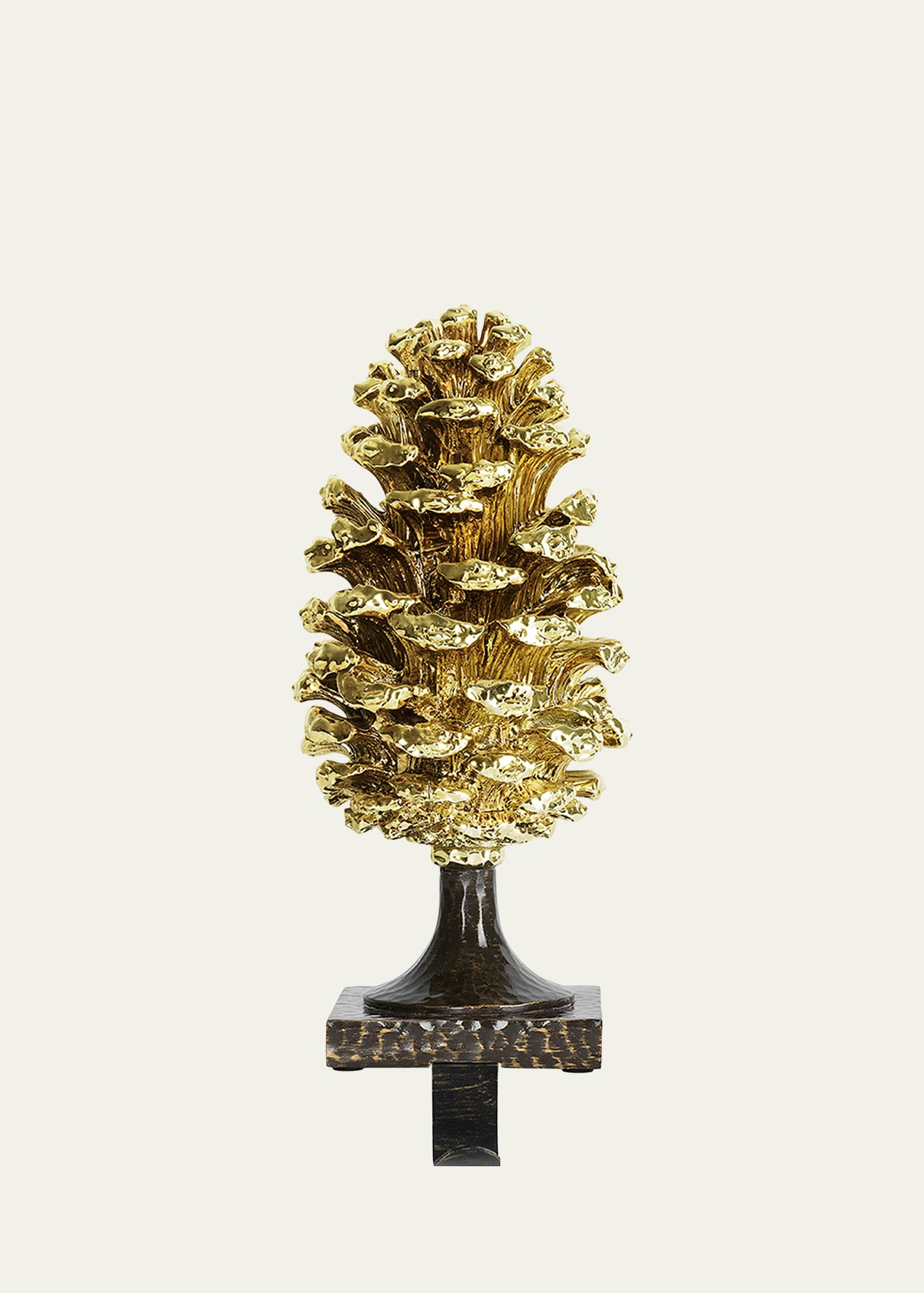 Michael Aram Pine Cone Stocking Holder In Gold