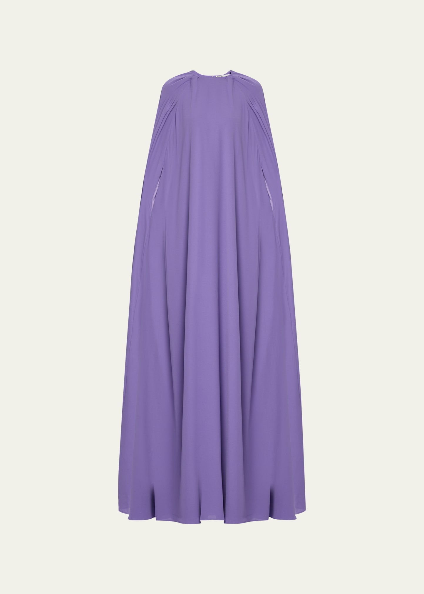 Shop Bernadette Marco Cape Back Gown In Purple