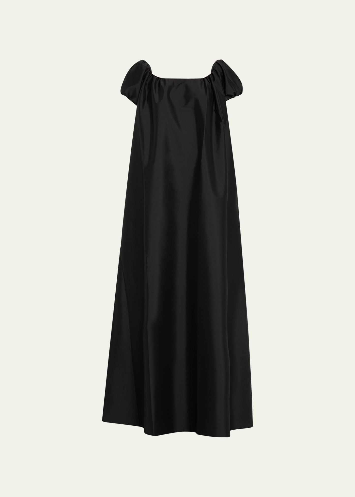 Bernadette Rianne Long Open-neck Dress In Black