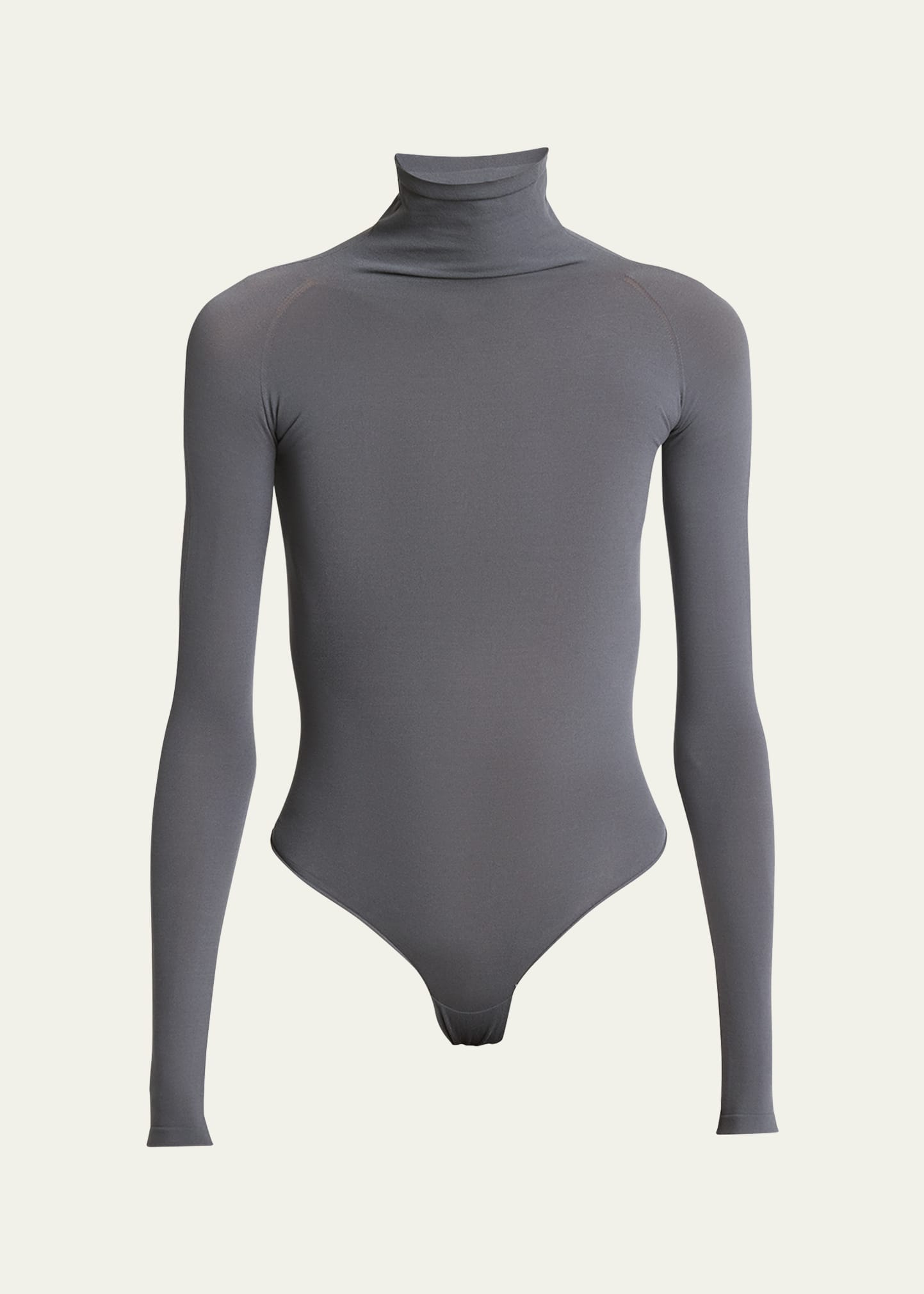 Alaïa Semi-sheer Turtleneck Bodysuit In Multi